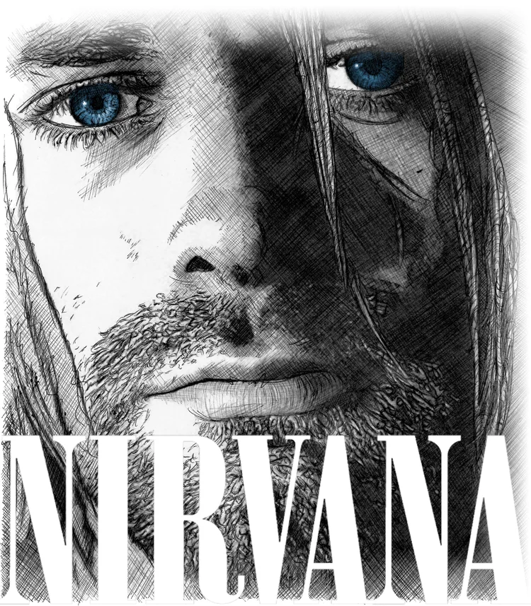 Nirvana Kurt Cobain logo big