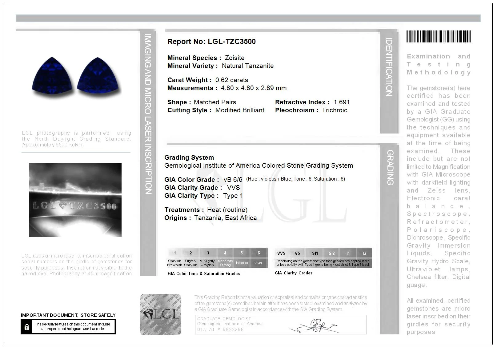 Gem Certificate