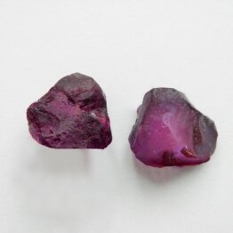 The garnets in the Lorna set before cutting
