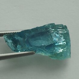 This aquamarine before cutting