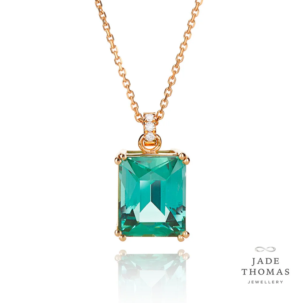 fairtrade gold tourmaline necklace
