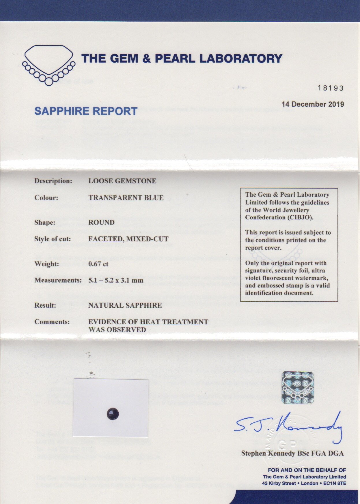 Australian Sapphire report
