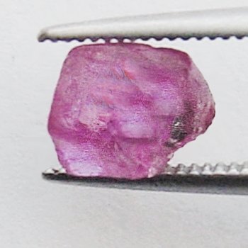 Natural pink spinel before cutting