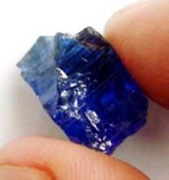 This Tanzanite before cutting and faceting