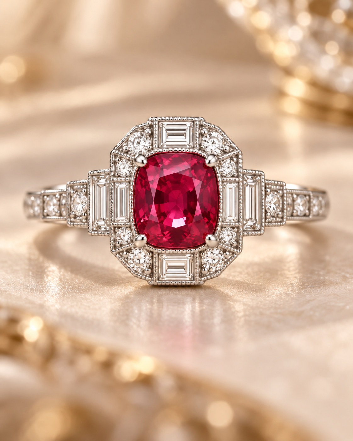 A design concept for a ring using the red spinel