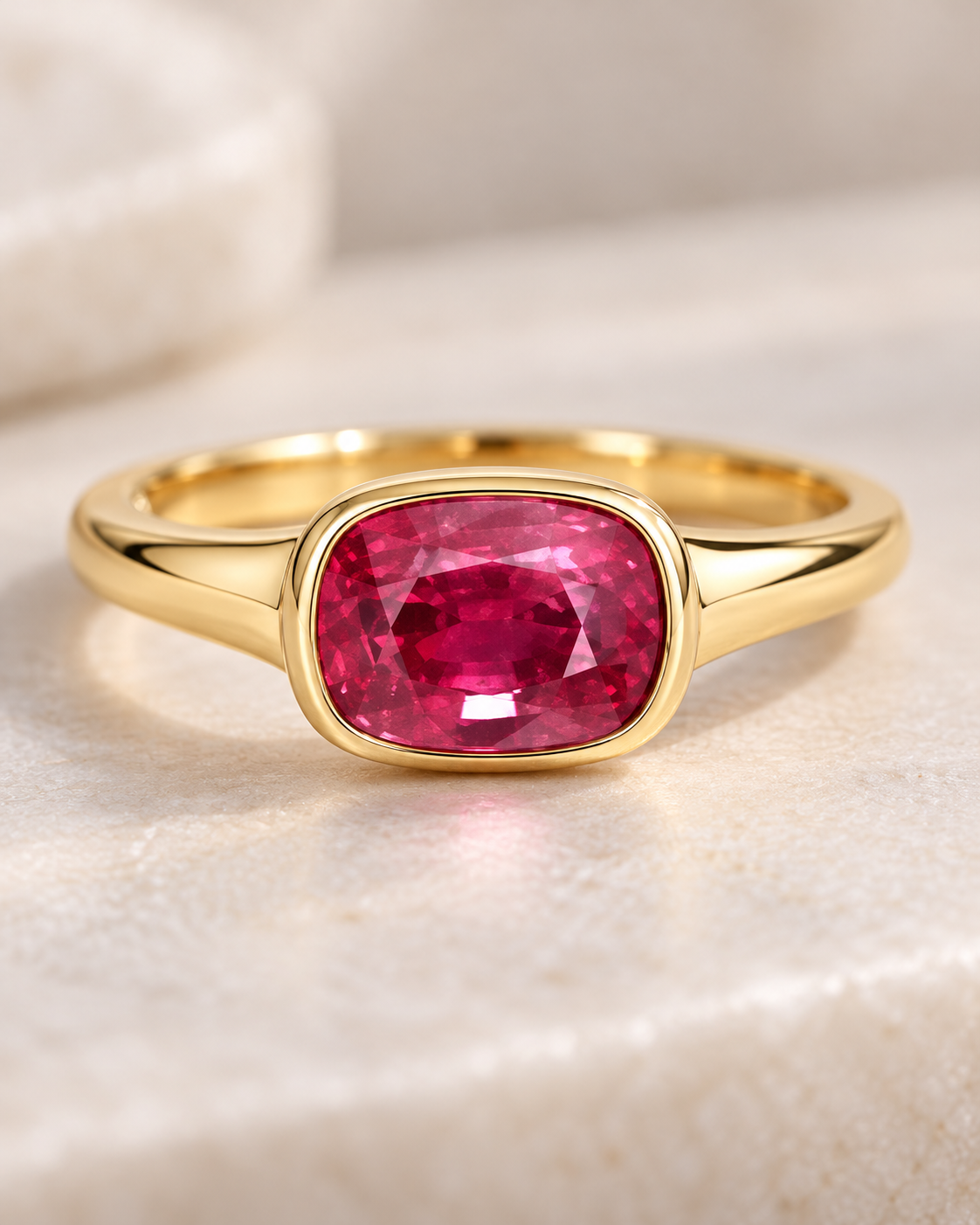A design concept for a ring using the red spinel