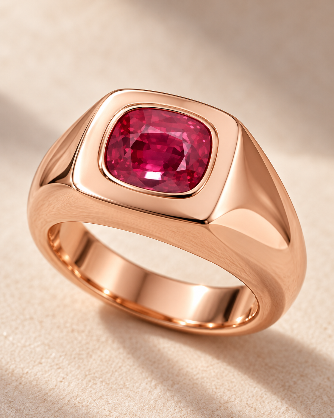 A design concept for a ring using the red spinel