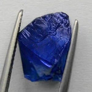 The rough tanzanite