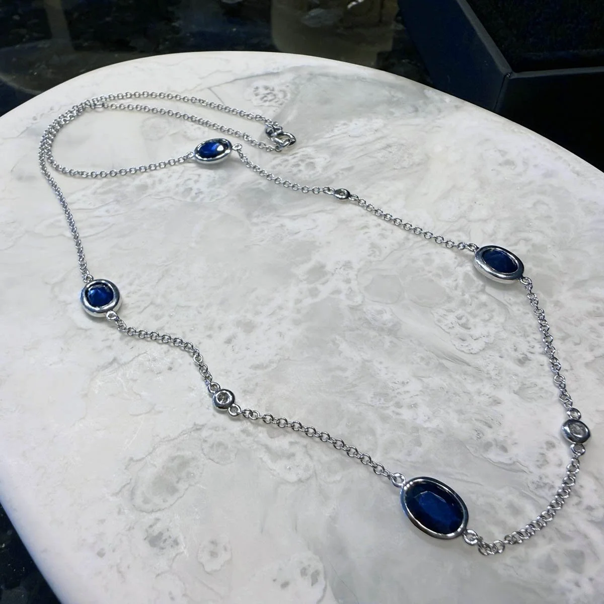 Sapphire and Diamond necklace