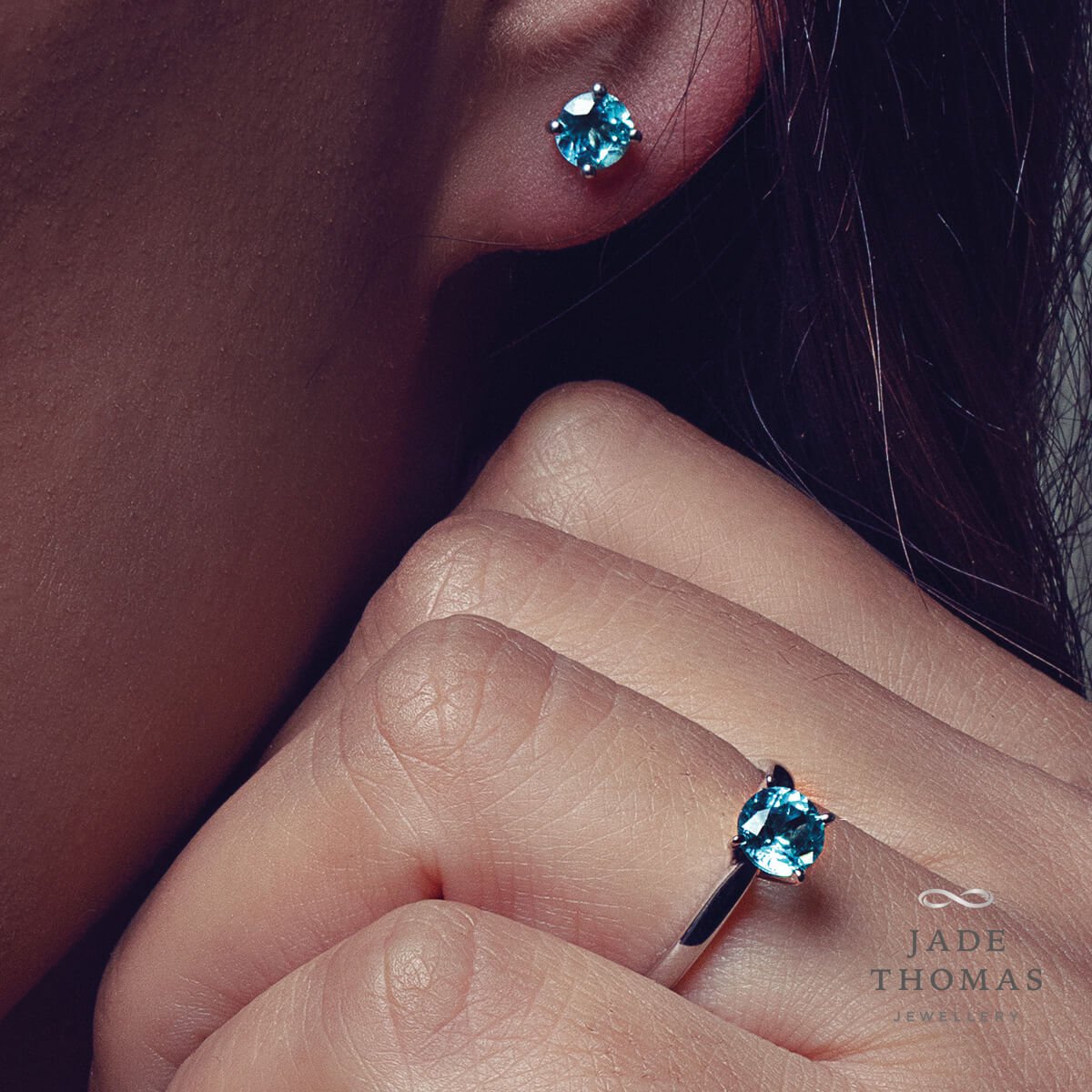The Clare Paraiba Tourmaline Stud Earrings