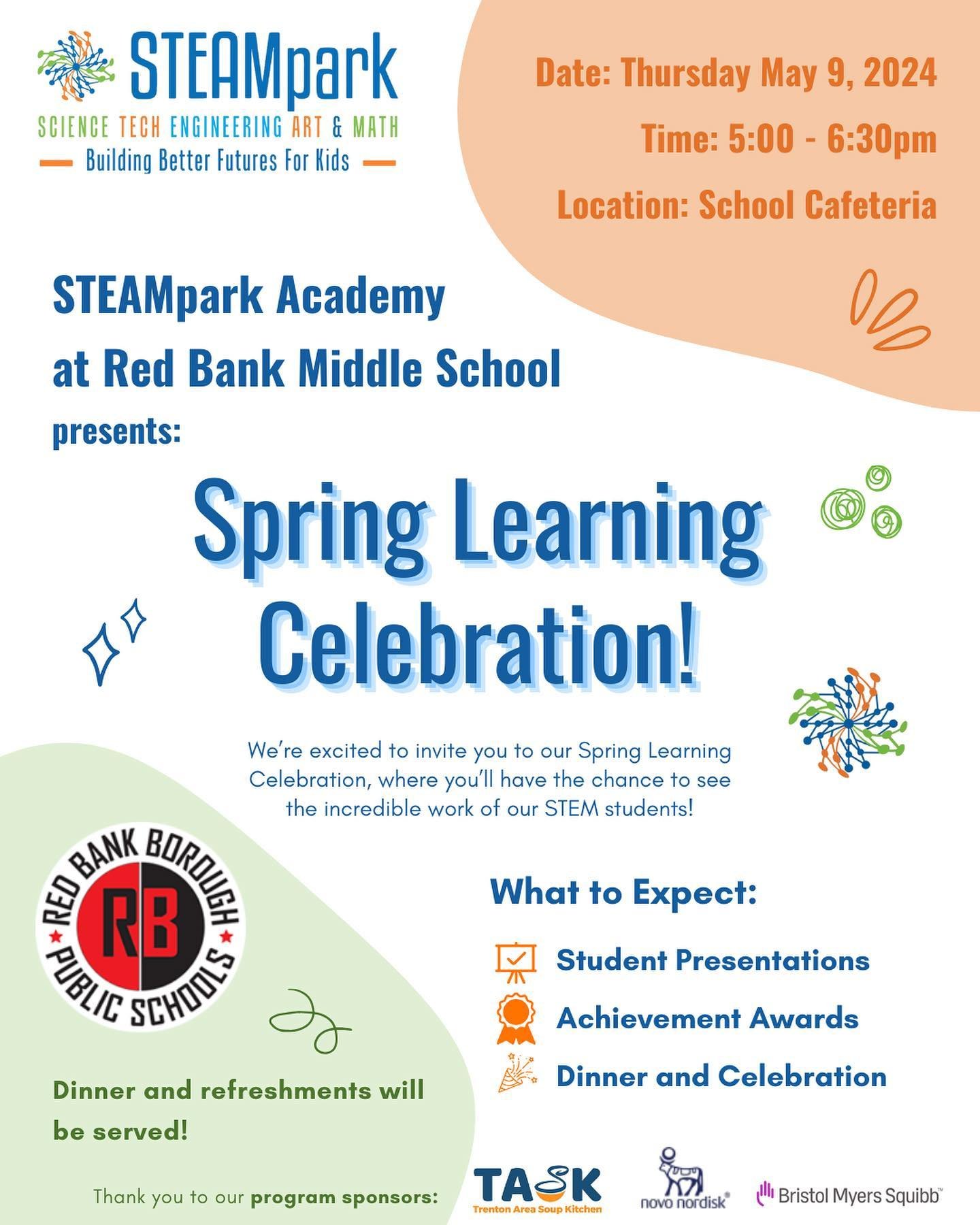 🌸 Join us for our Spring Learning Celebration! 🌱Families and friends are all invited to witness the brilliance of our STEM students, and applaud their achievements with us. 🏆 Save the date for an evening of inspiration, dinner, and celebration. Ca