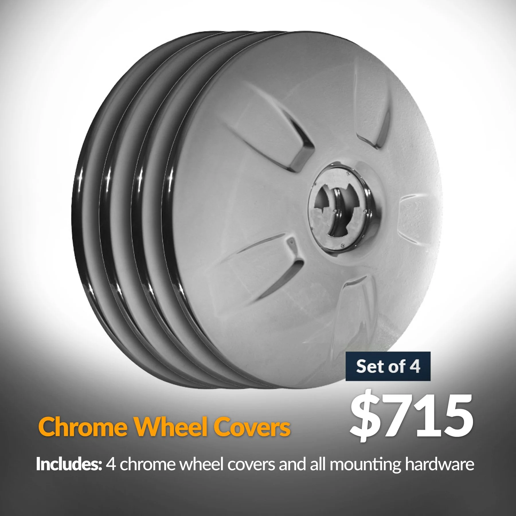 Polished Chrome Wheel Covers (Set of 4)