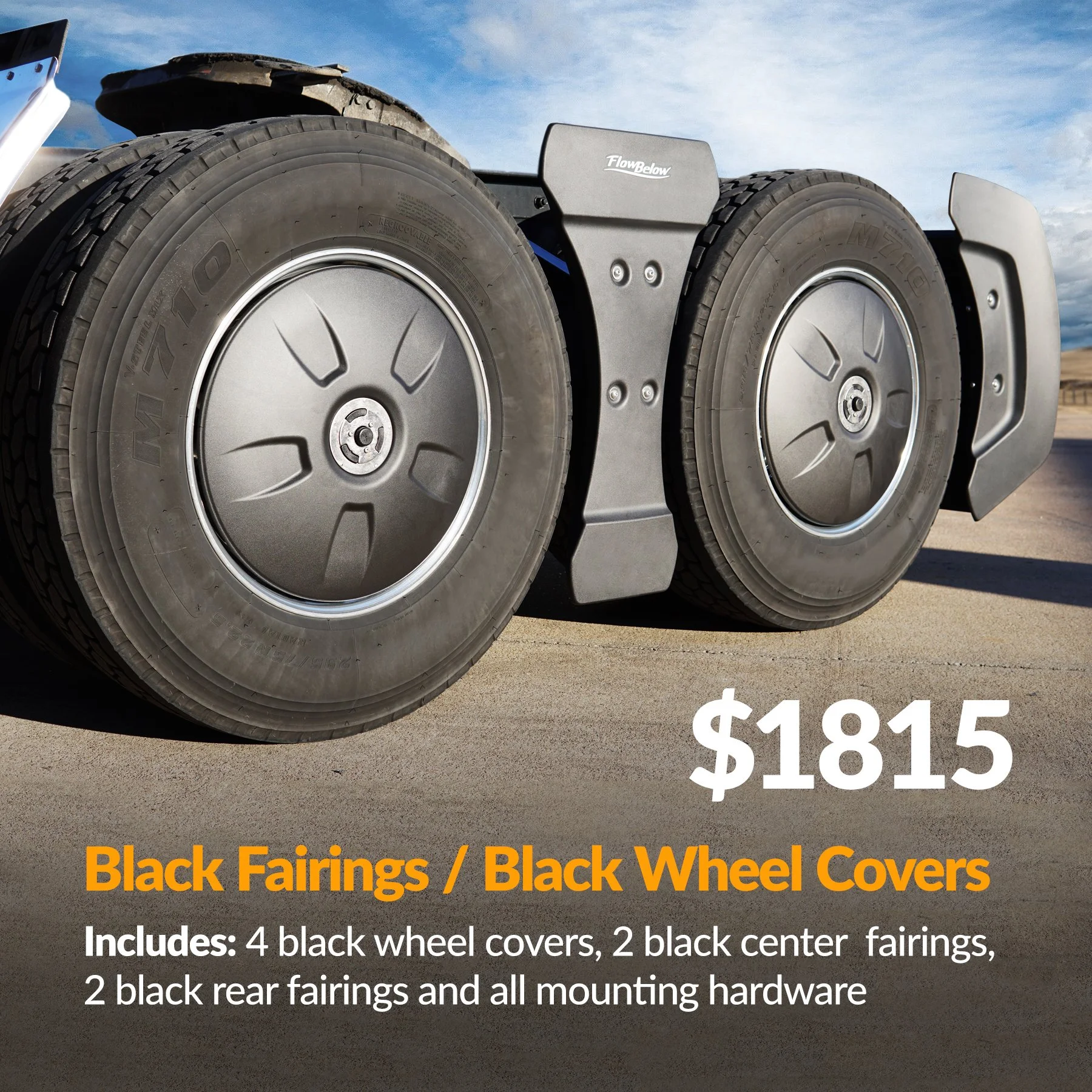 Tractor AeroKit (Black Wheel Covers & Black Fairings)