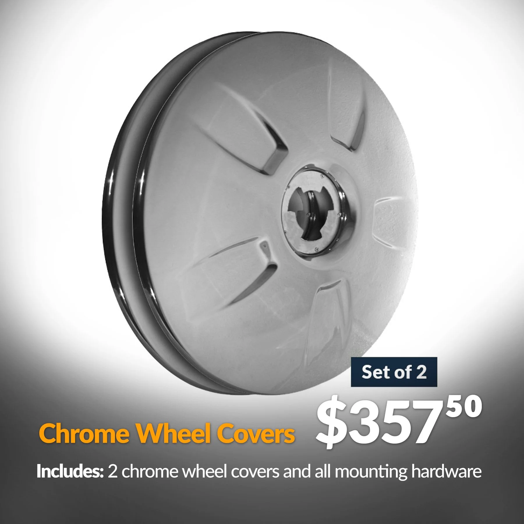 Polished Chrome Wheel Covers (Set of 2)