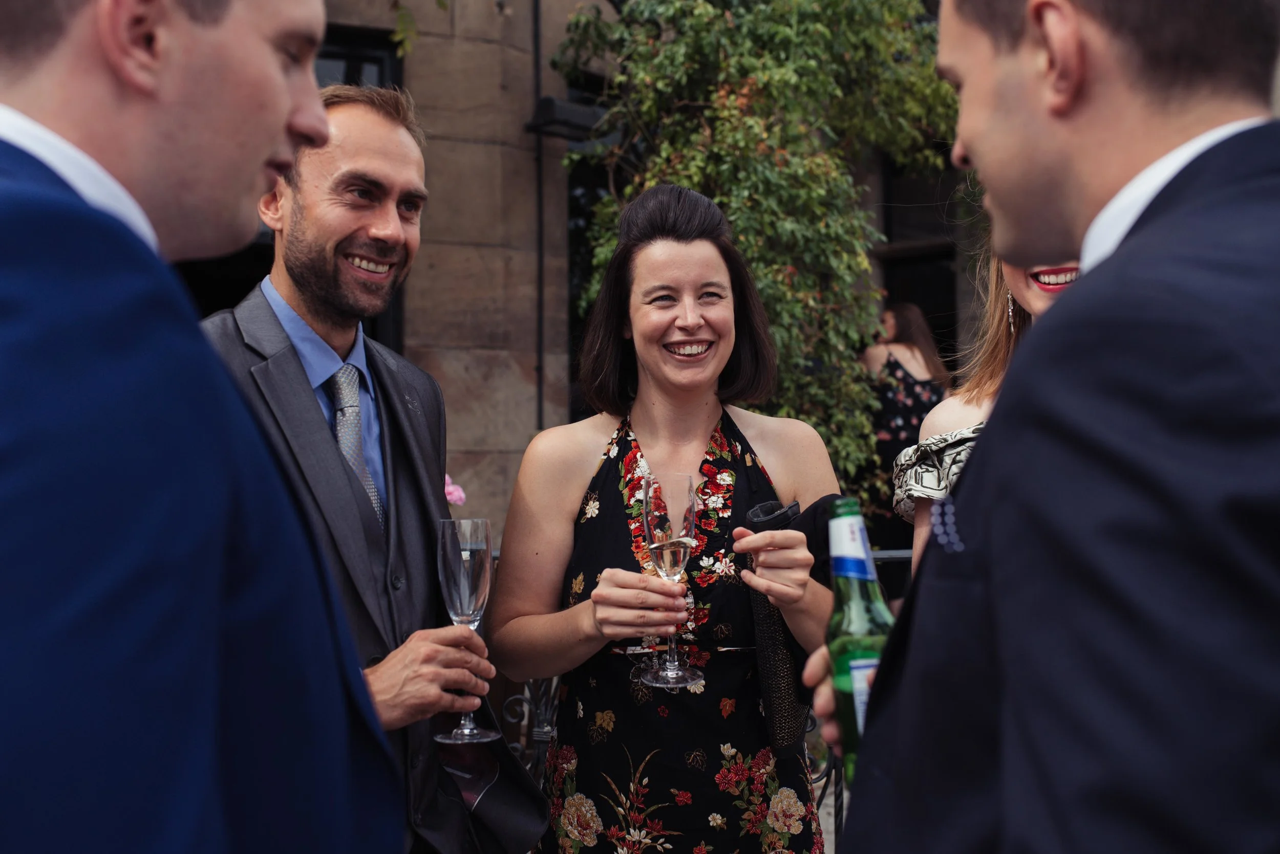 A guest during the wedding welcome drinks
