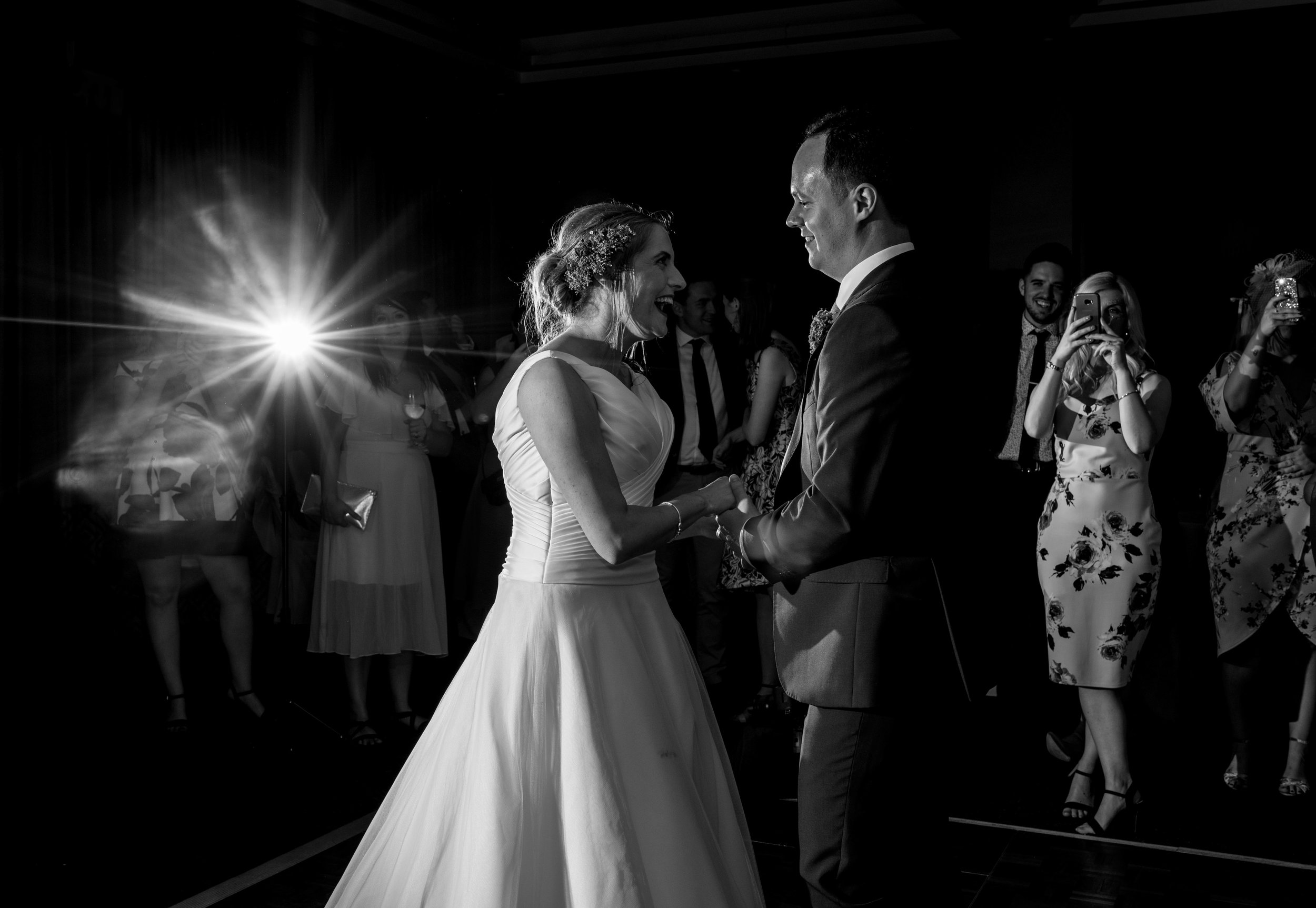 The bride and grooms first dance