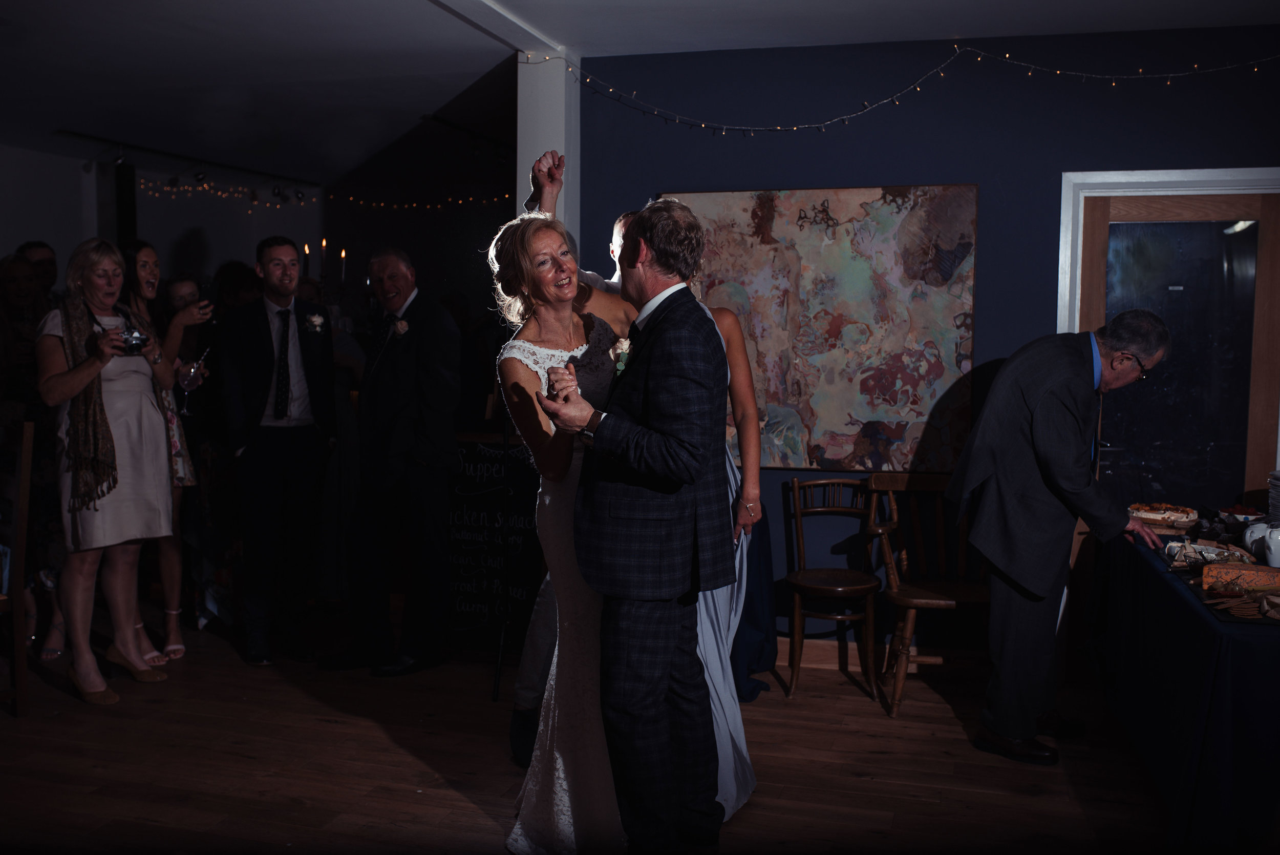 bride and groom do their first dance
