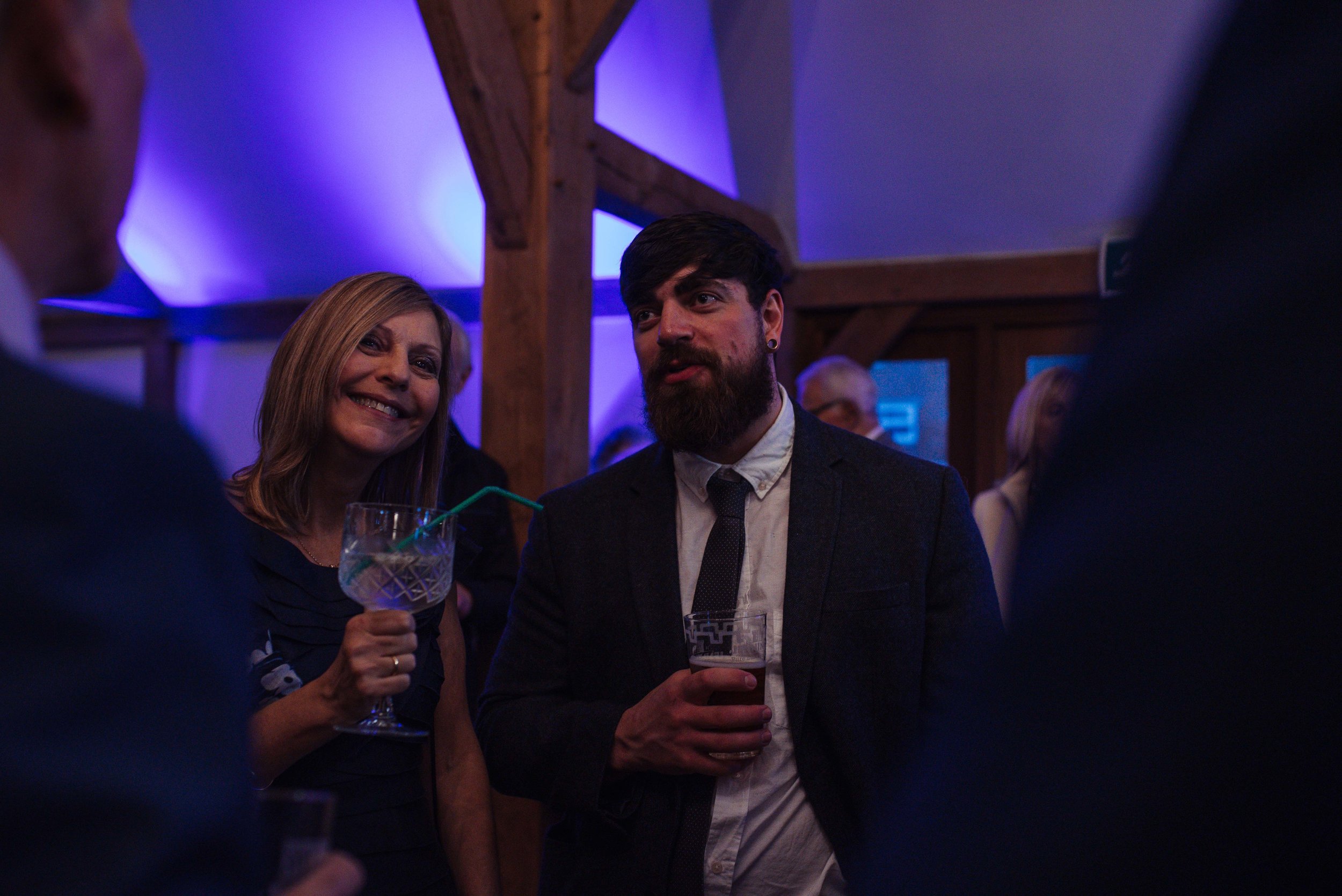 Male guests chatting