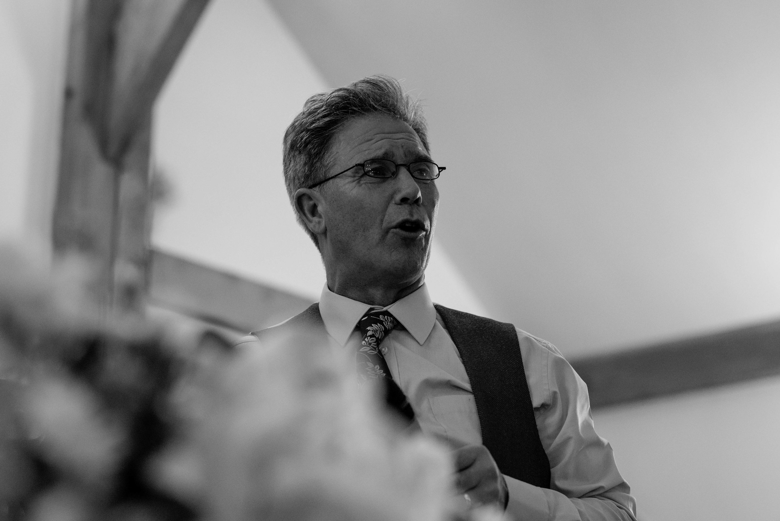 Father of the bride delivers his speech