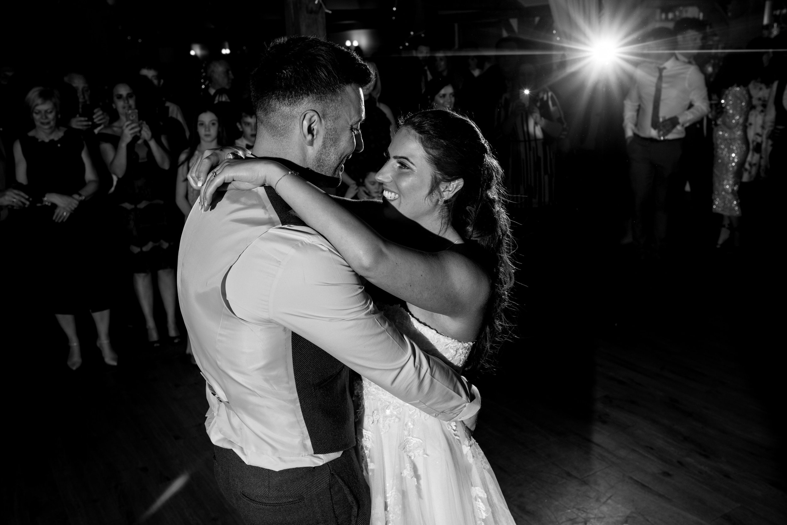 The bride and grooms first dance