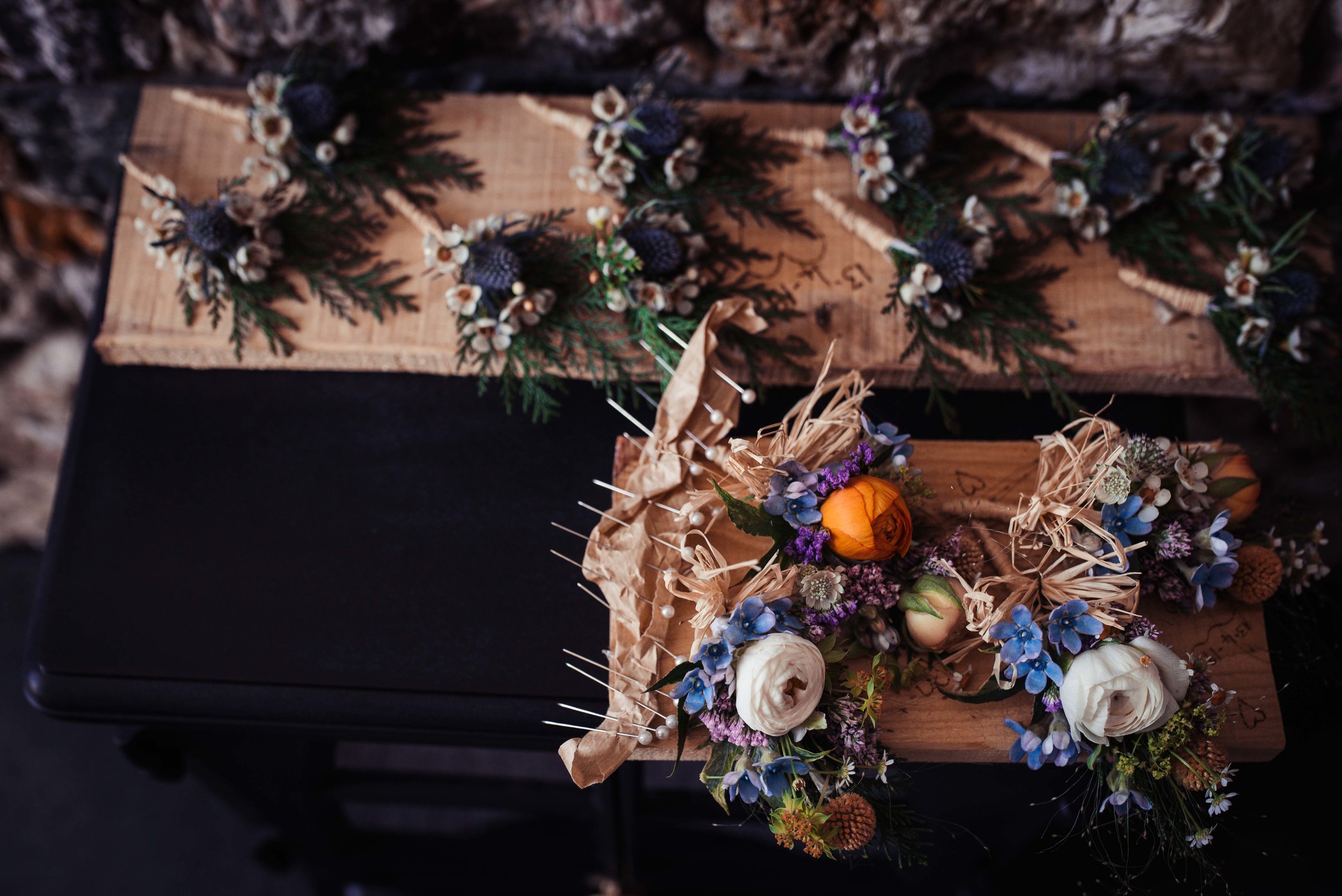 Wedding flowers and button holes