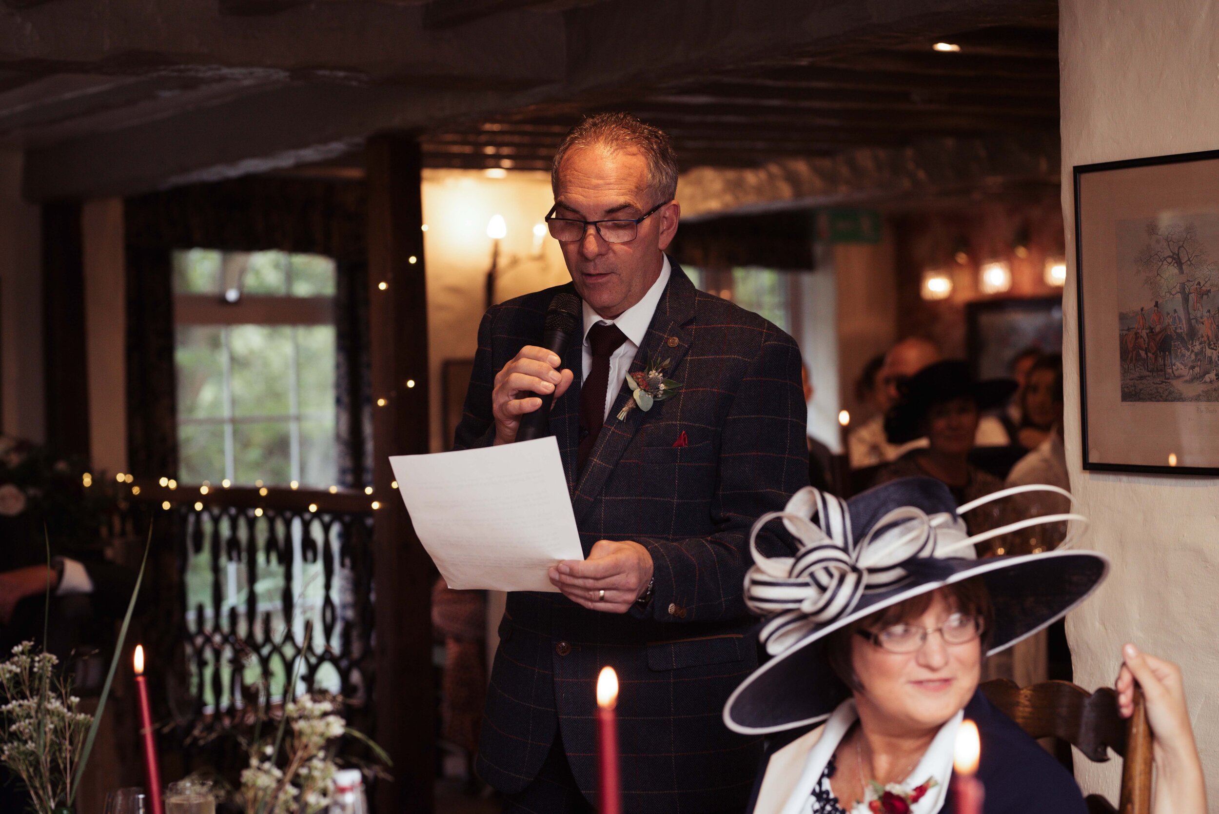 Father of the bride giving his speech