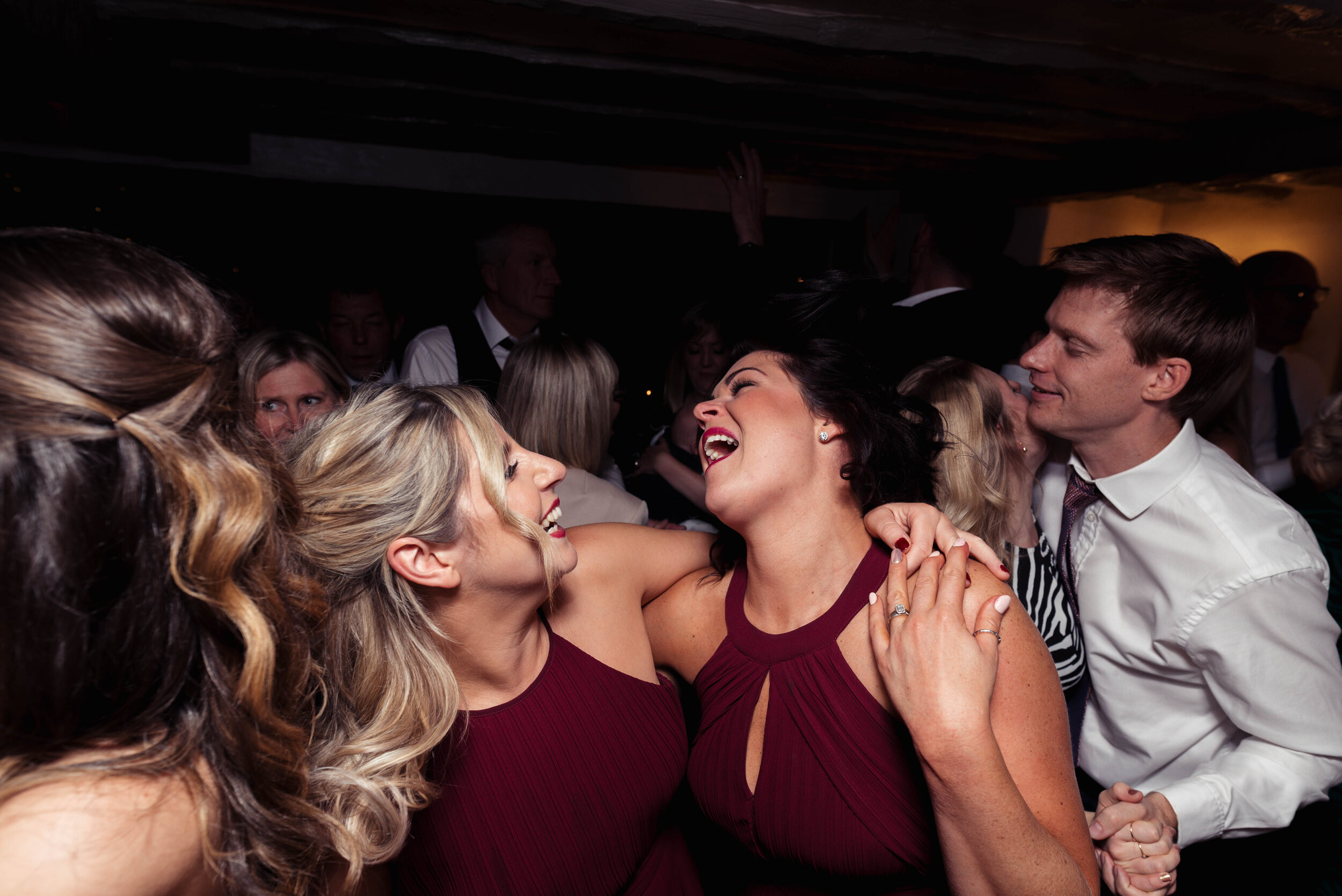 bridesmaids dancing