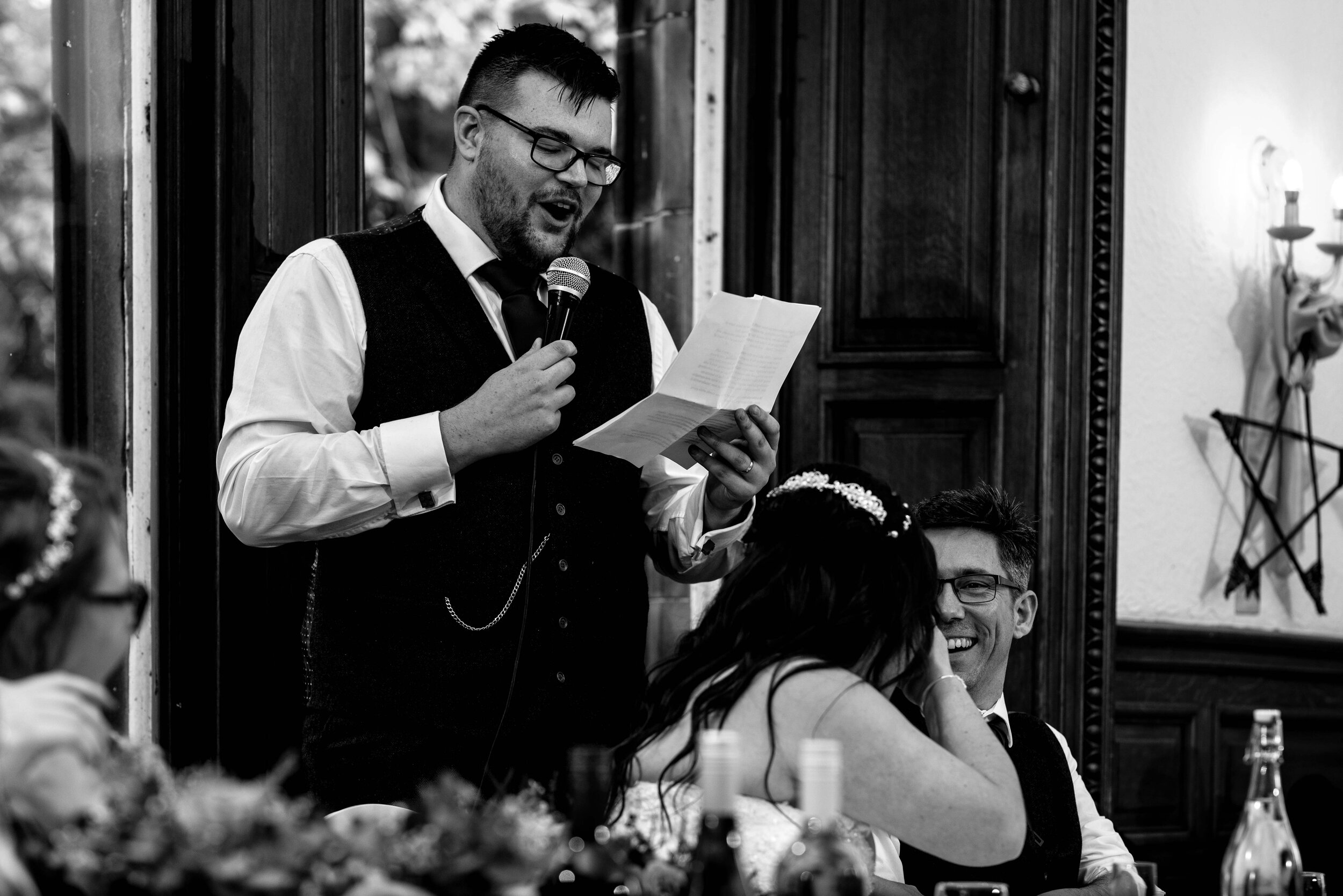 The best man does his speech