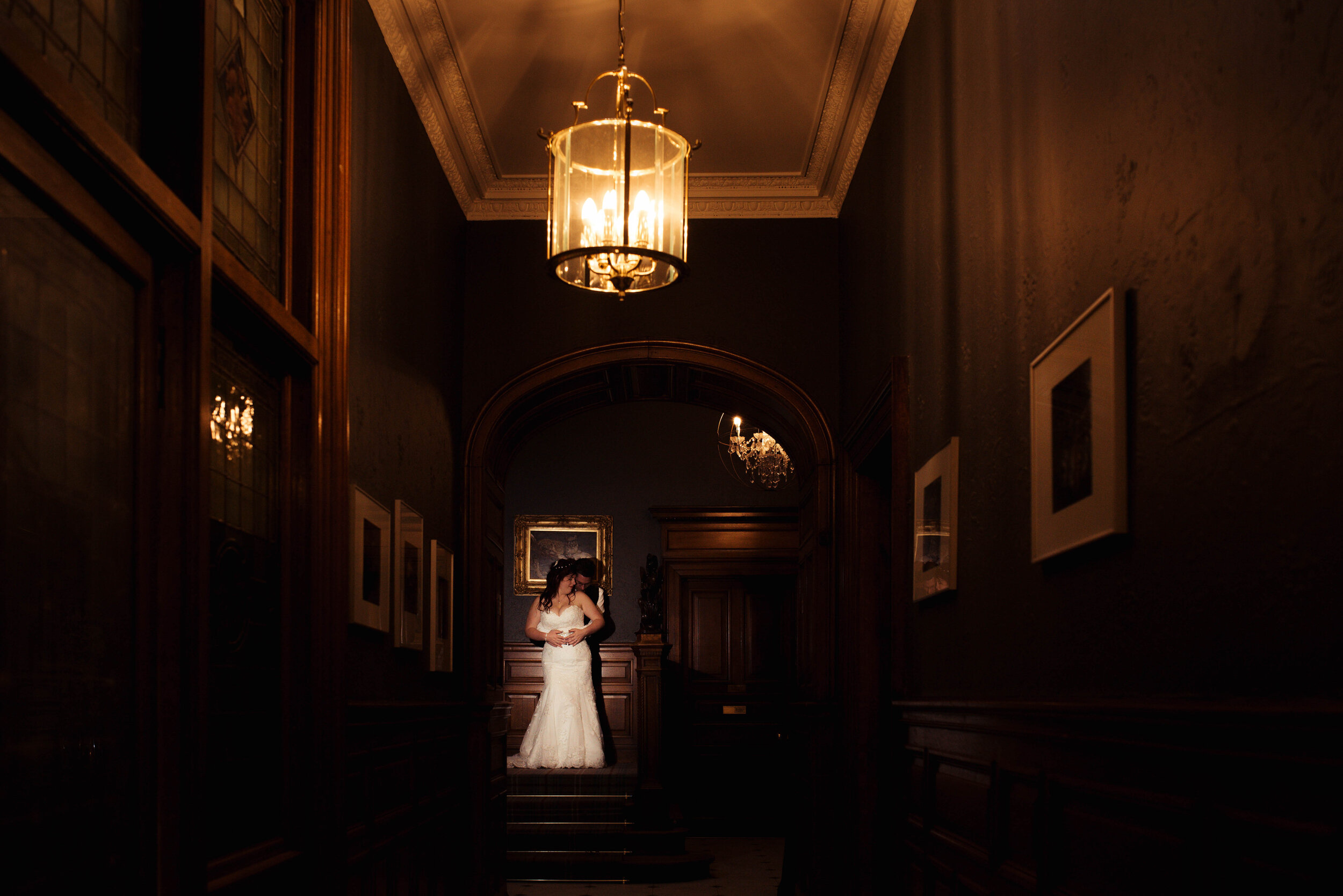 Wedding portrait inside Edinburgh Zoo