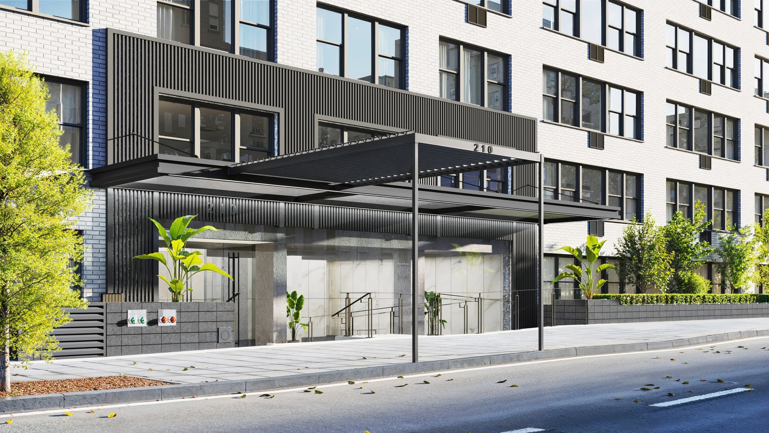 6 - FACADE WITH NEW FACING, CANOPY AND MARQUEE