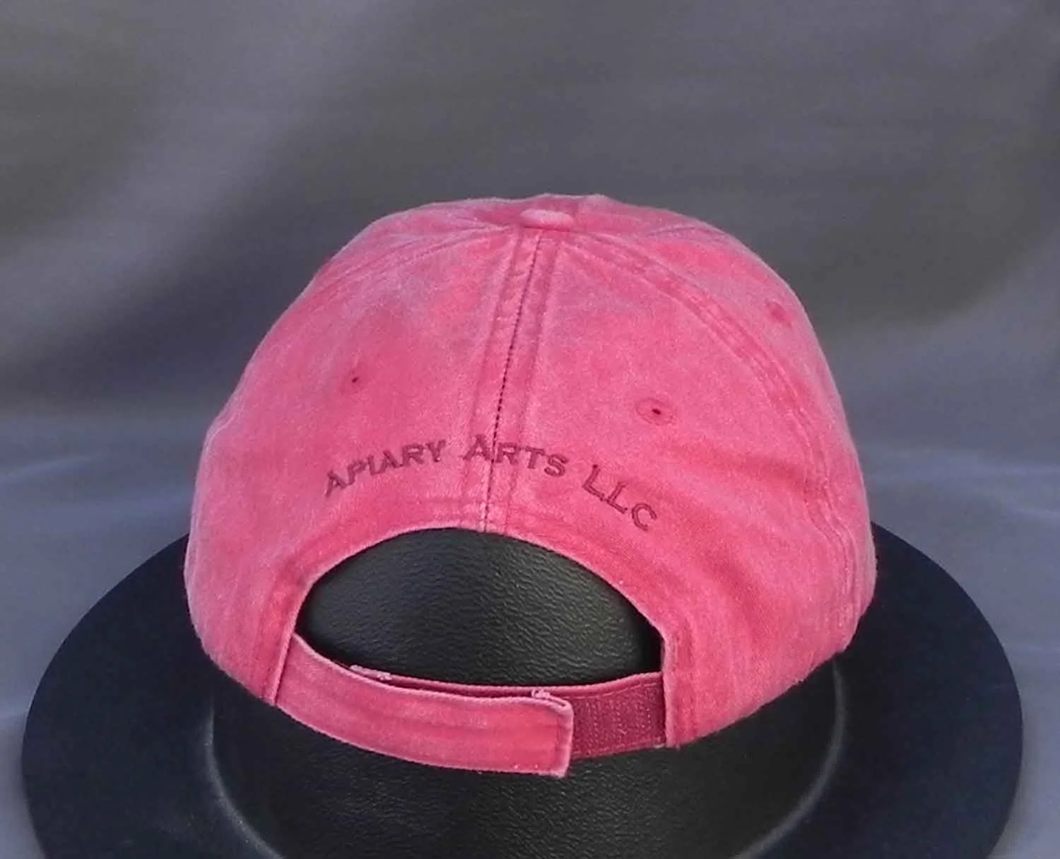 Red Baseball Cap with Navy Embroidery