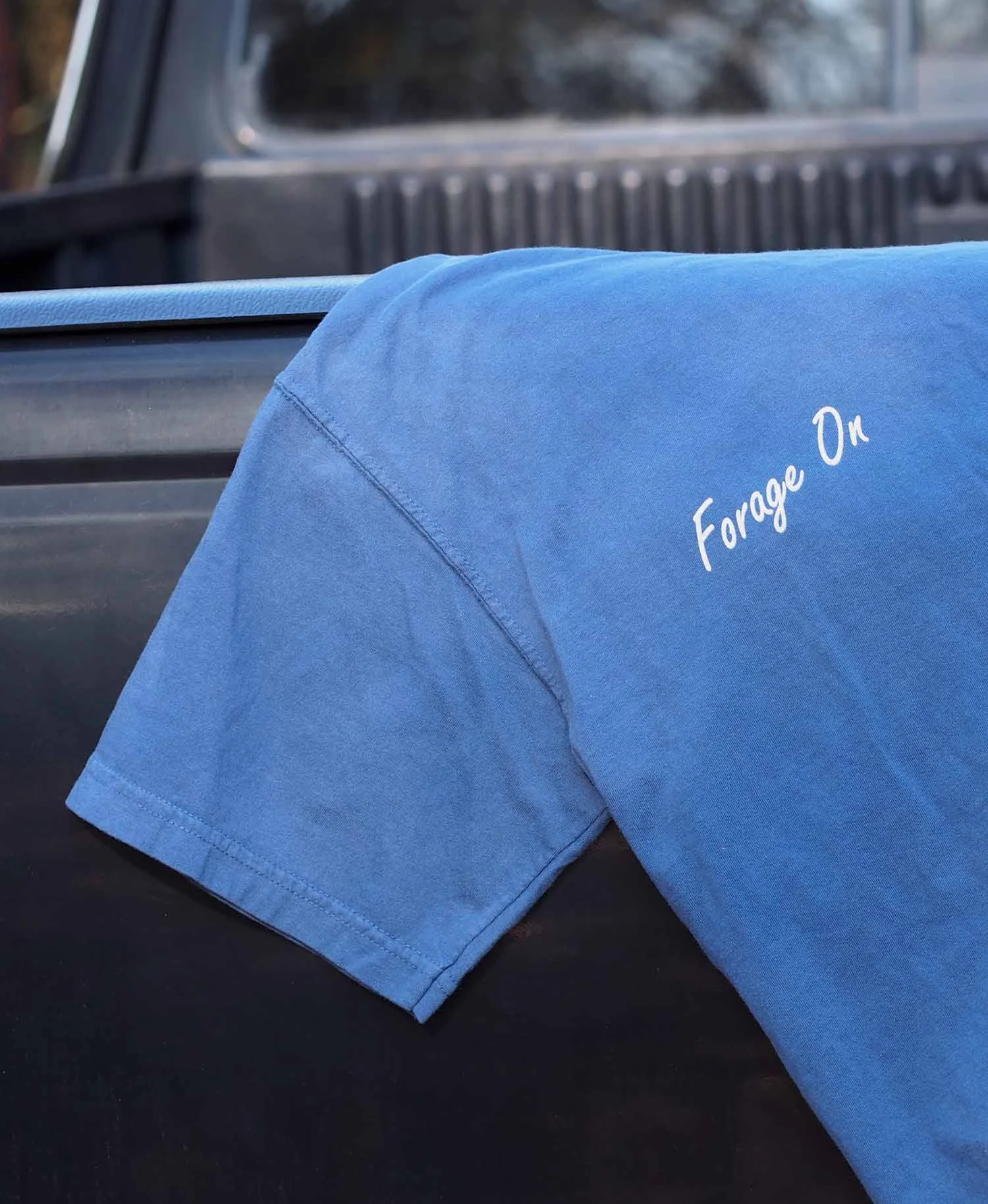 "Forage On" Comfort Colors t-shirt in Midnight Blue