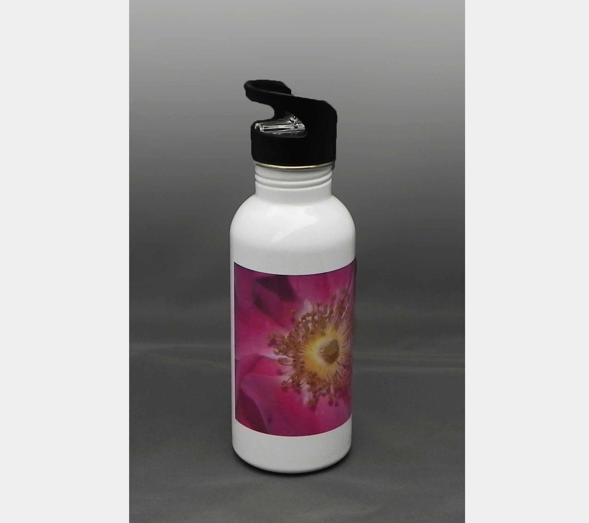 Waterbottle, Rose - 600mL Stainless Steel with Straw
