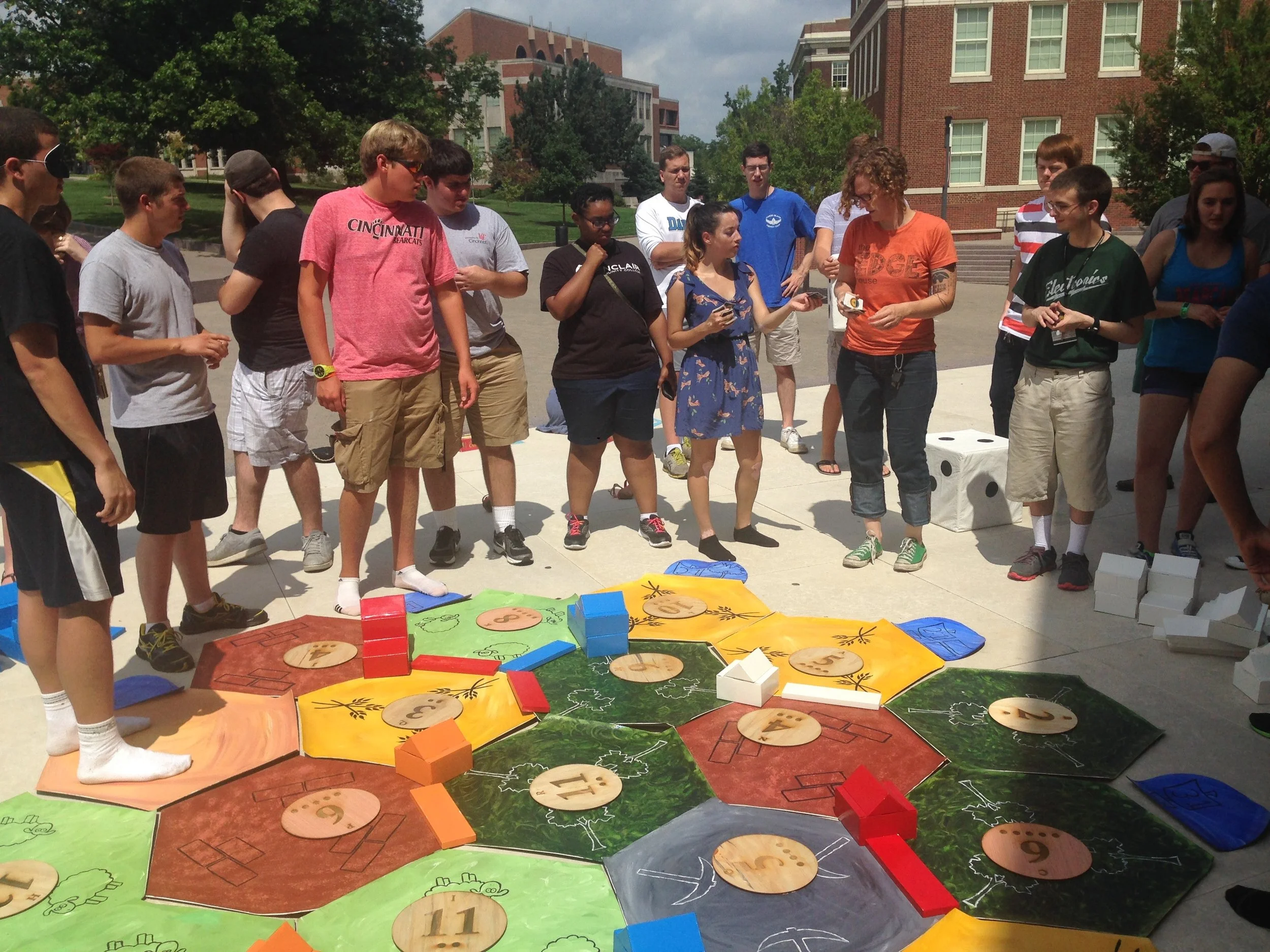 Giant-Sized Settlers of Catan outside TUC. Photo by Emily Speck