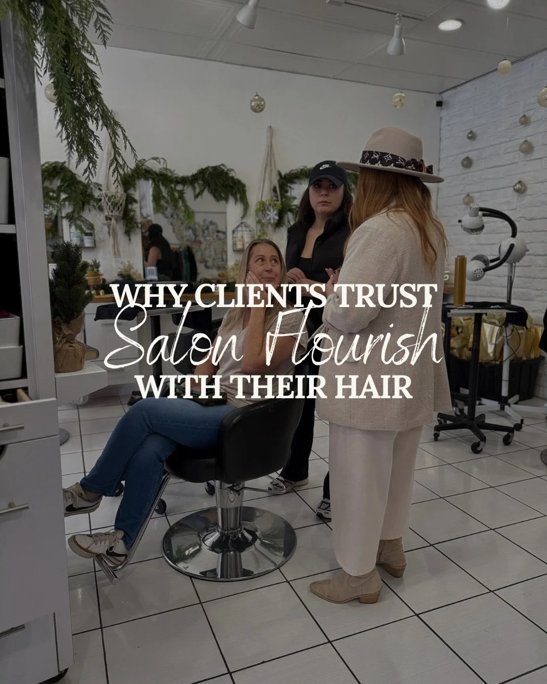 Beautiful hair is only part of the experience.

At Salon Flourish, clients return because they know they&rsquo;ll be listened to, cared for, and supported by a team committed to thoughtful consultations, continued education, and consistent results.

