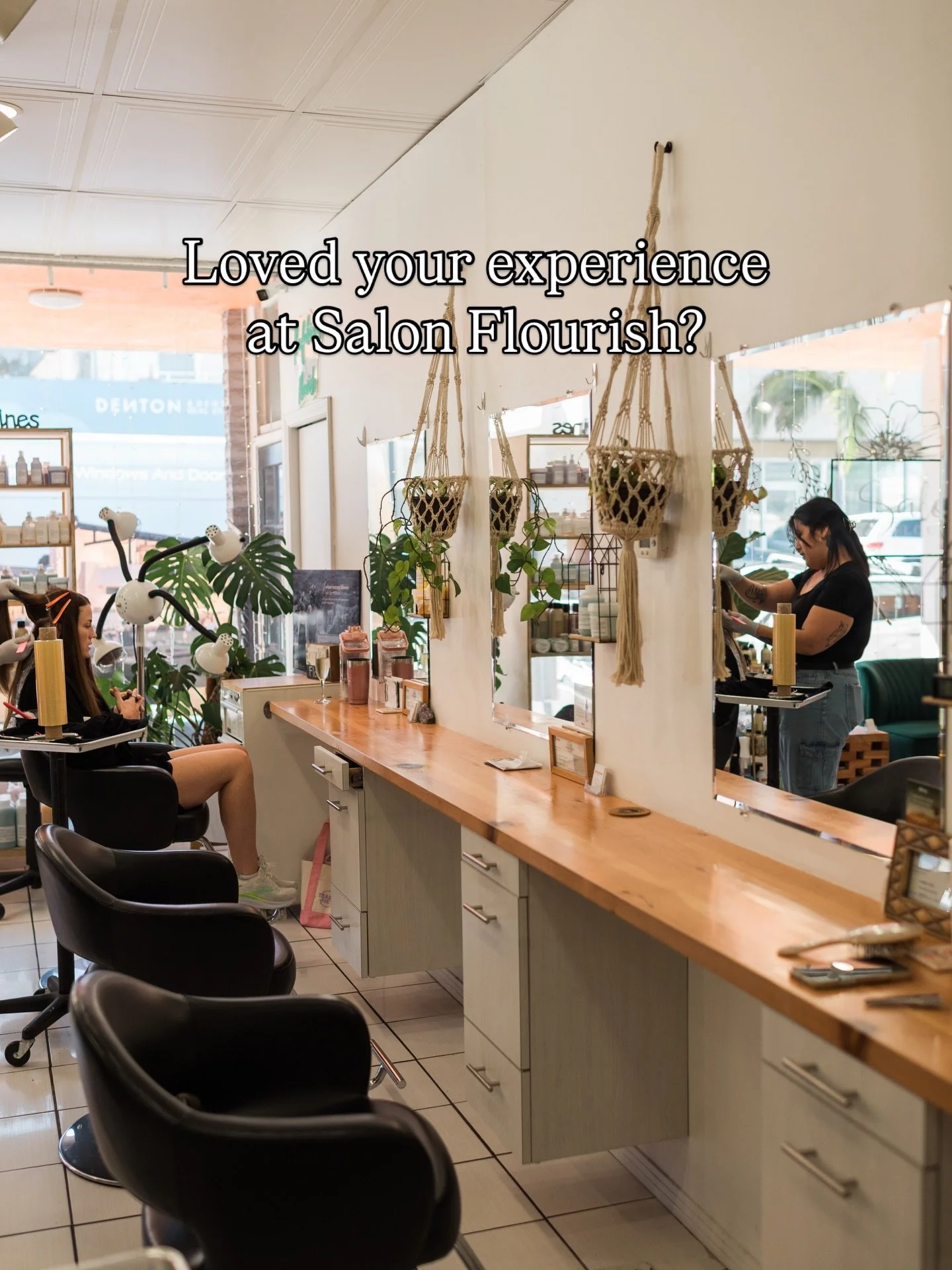 Your words mean more than you know!

As a thank you for sharing your experience on Google or Yelp, enjoy 20% off any one product. Your feedback helps our small business grow 🫶 #salonflourish