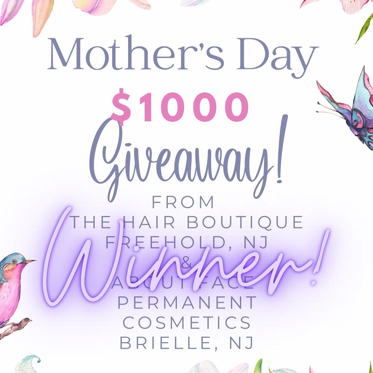 #giveawaywinner of the $1000 giveaway is Nicole Egan via @shannoneganz 🤩🤩🌸🌸😍😍🔥🔥🤩🤩🍀🍀✨✨!!!!!!!! Congratulations and please dm me for more info!! @thehairboutique.nj