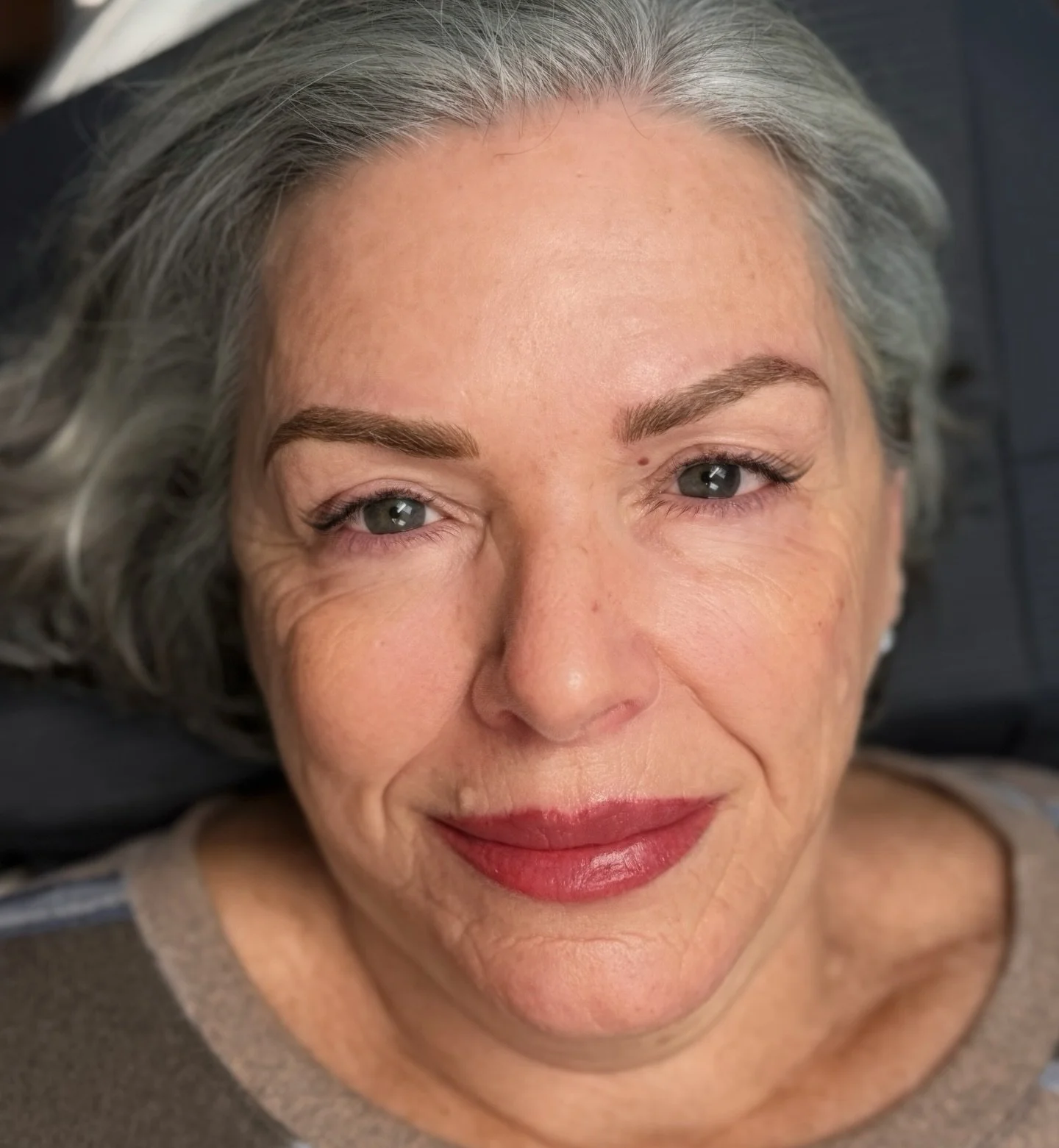 Wow, wow, WOW!!😍😍😍 same lady, 3-1/2 hours later with some new #lipblush and #microbladedbrows so she&rsquo;s ready for the holidays!!! Before pic➡️ #bestofnjbeauty #explorepage✨