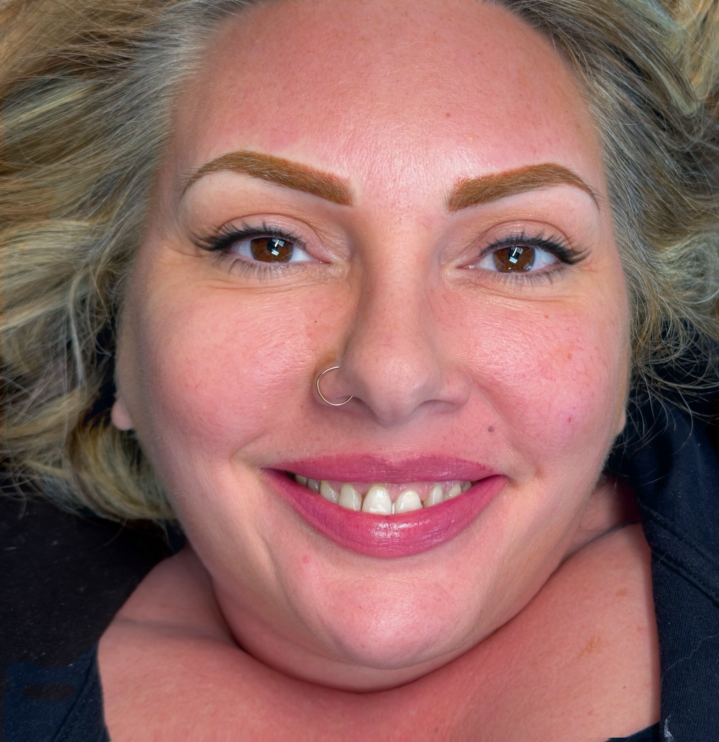 I love what I do and I love this girl so much 💖 my longtime friend @colorista_jill co-owner of @salon_jovaie.nj in Freehold came in today for a retouch on her #powderbrows and #lipblushing 😍 I love this lipcolor! Would you do Lipblush if you knew i