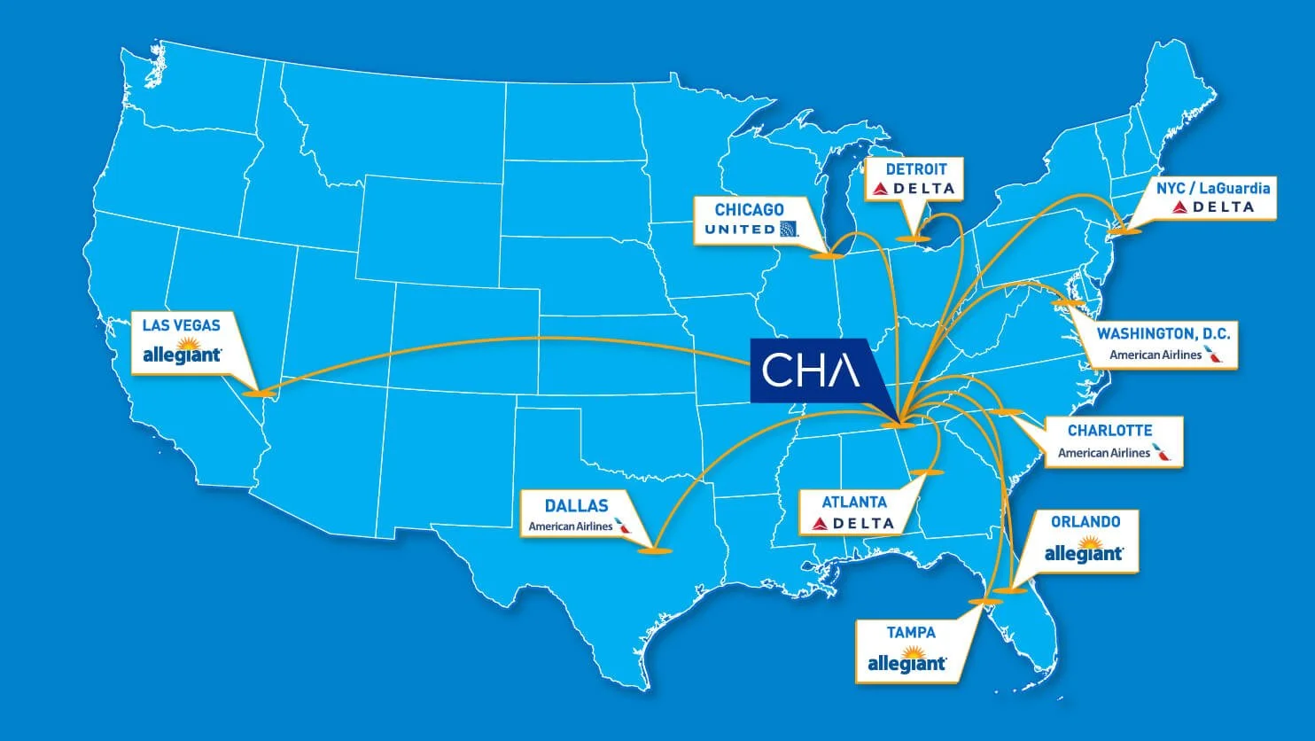 Chattanooga Airport Airlines Destinations chattanooga-airport-airlines-destinations