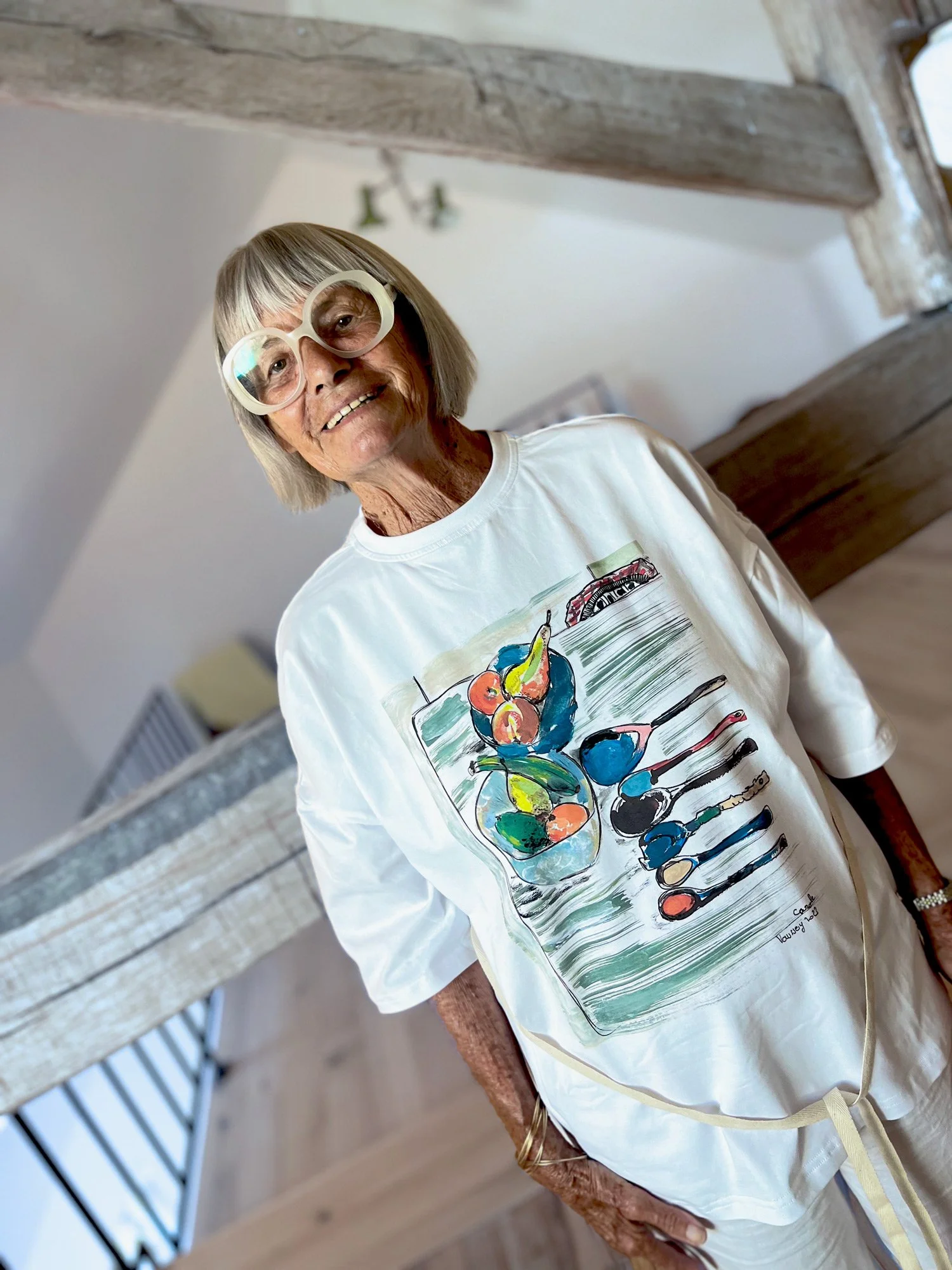 Printed T-shirt LES CUILLÈRES. SOLD.