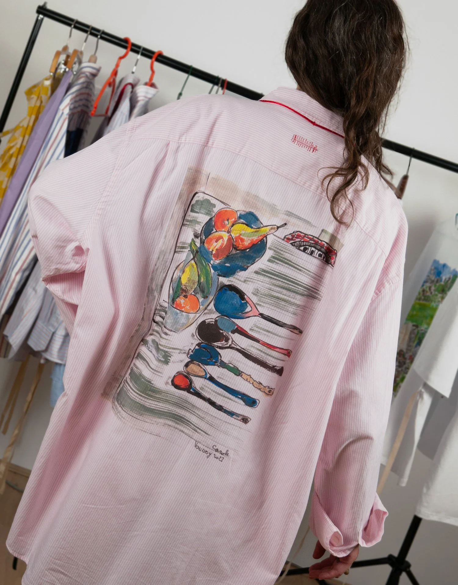 Striped shirt 002 Upcycled. LES CUILLÈRES. SOLD