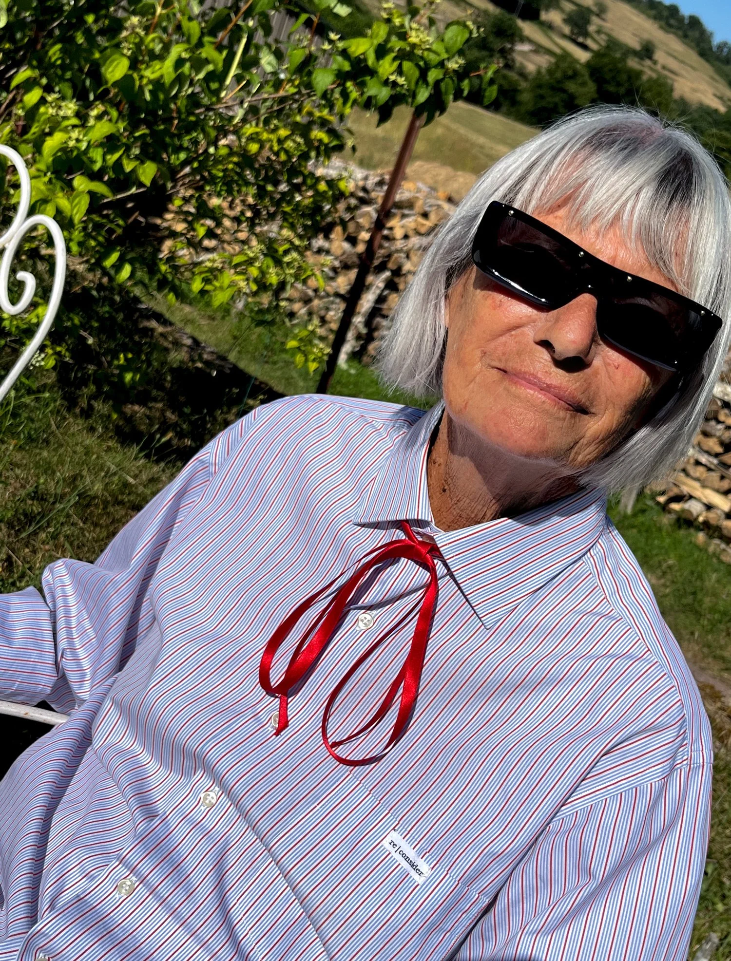 Striped shirt 001 Upcycled. SOLD