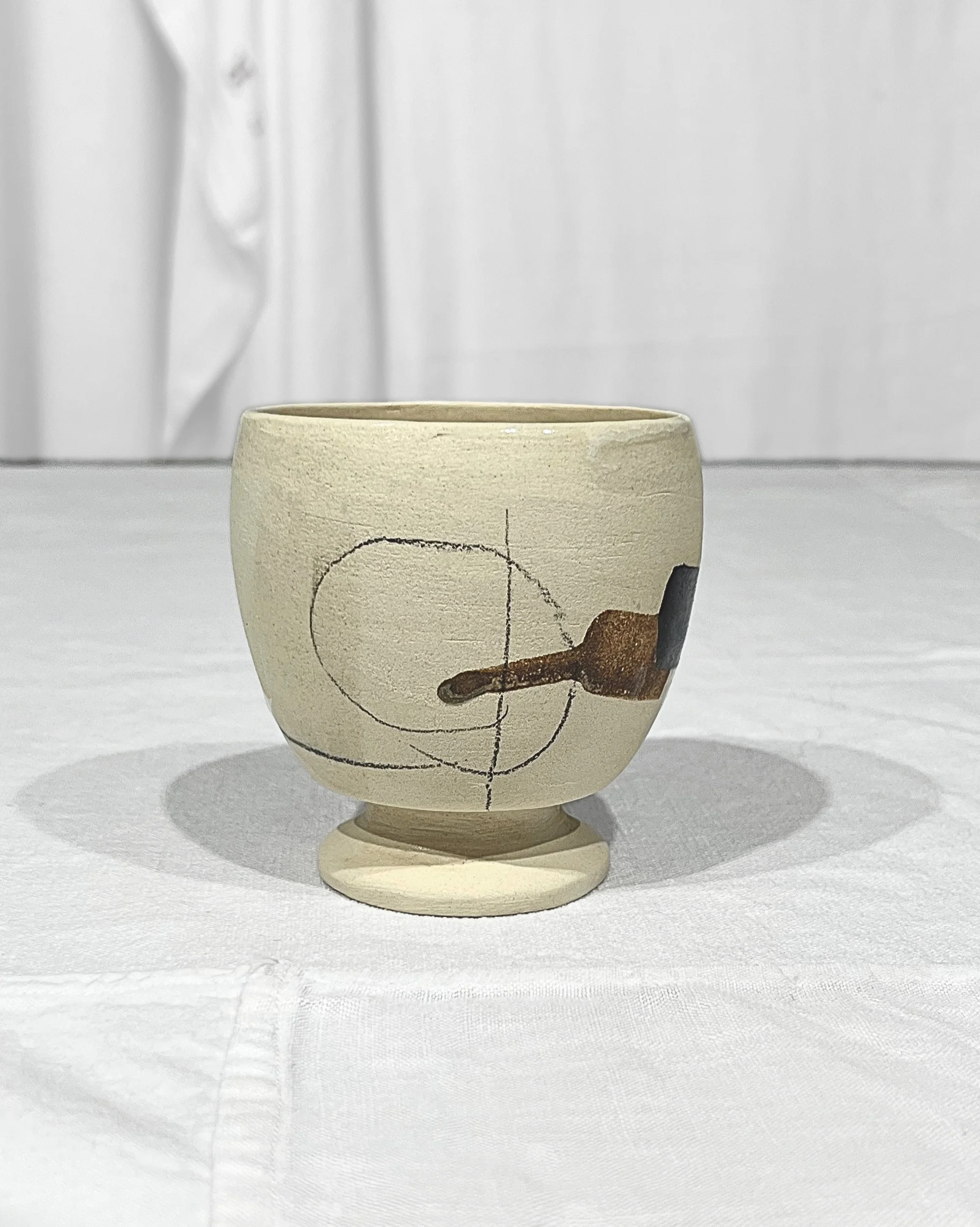 Clay goblet, "AW" collection