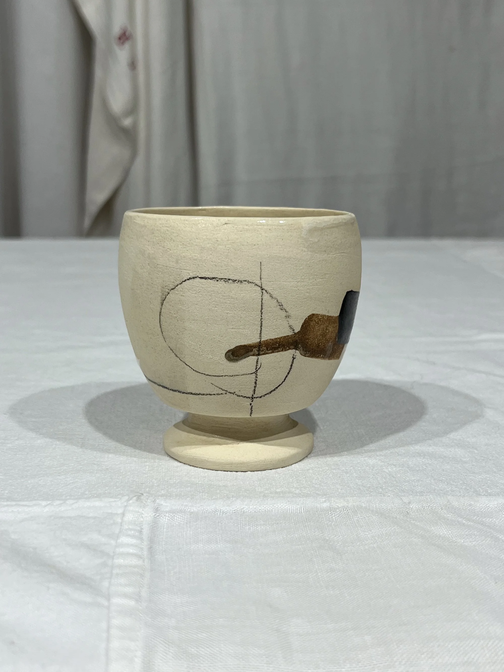 Clay goblet, "AW" collection