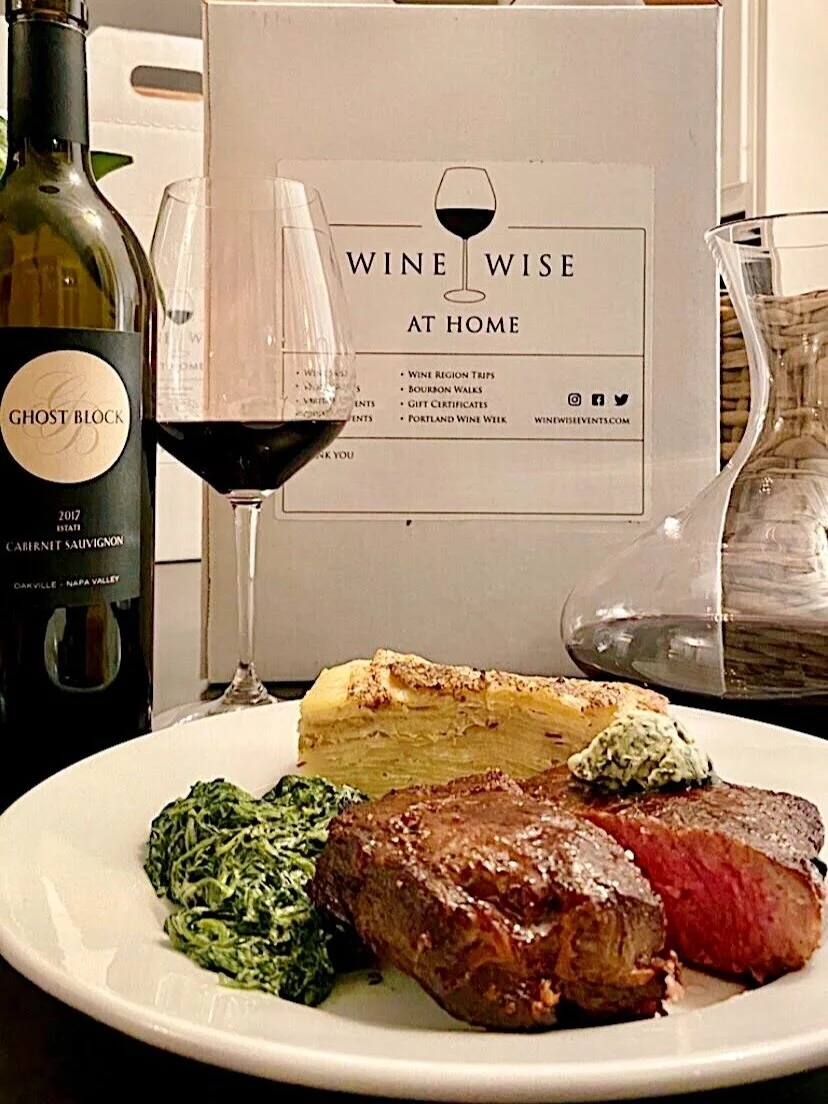 Virtual Steakhouse Wine Dinner for Two with Chef Jef Wright + Sommelier Erica Archer