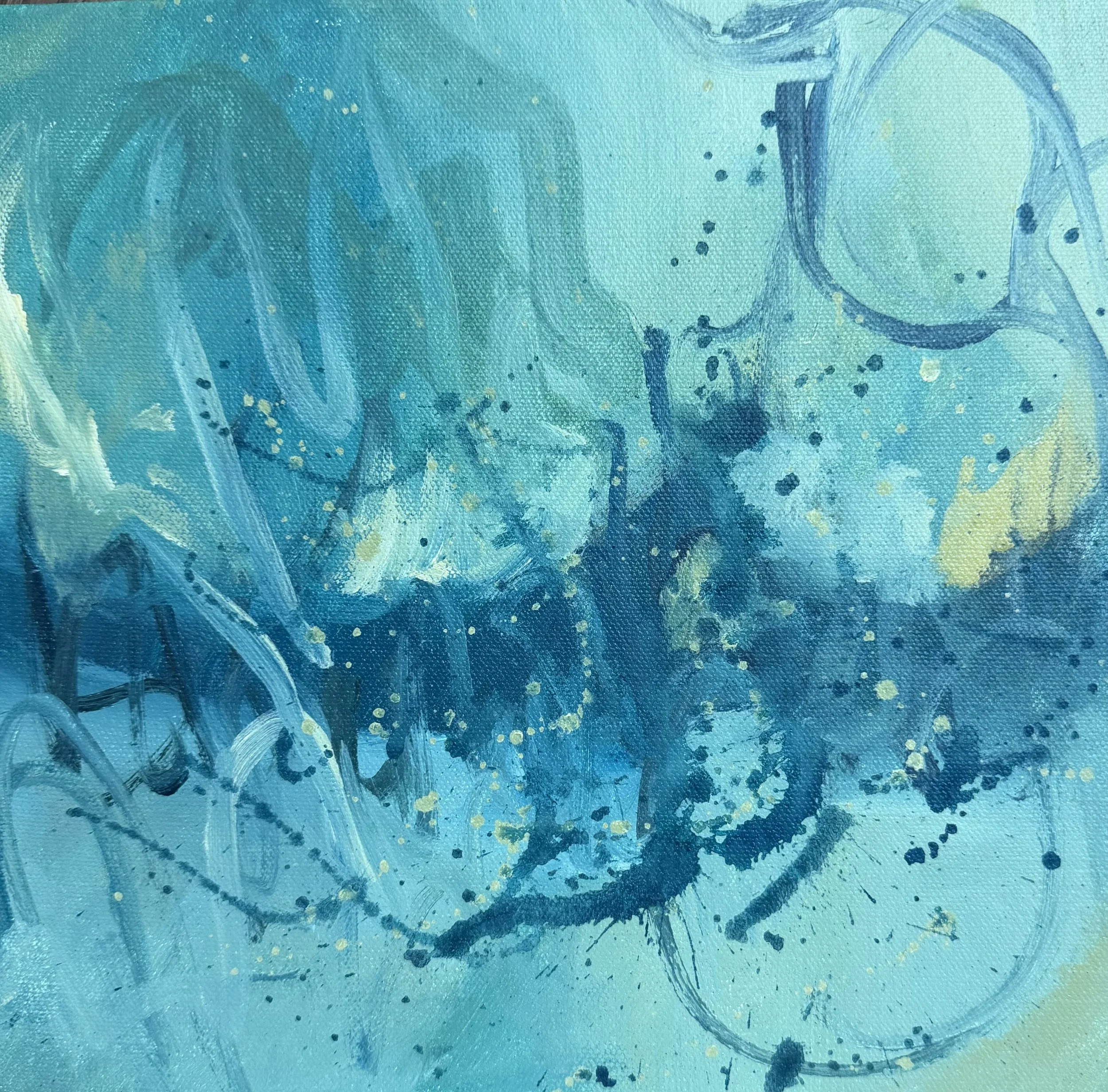 Floating Along, an abstract painting by Lee Ghilain