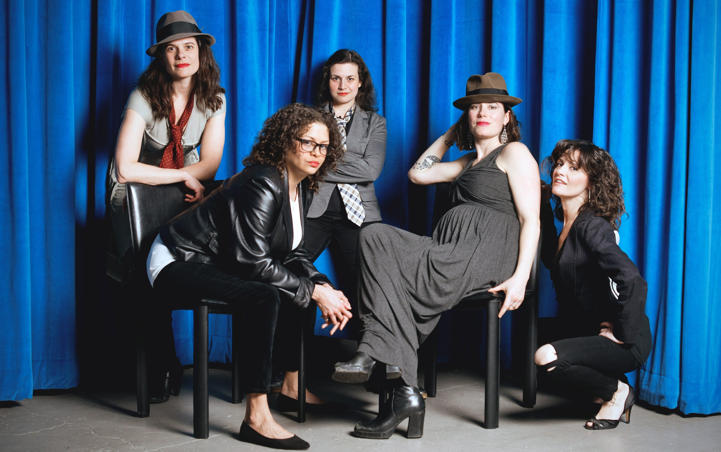 Cast (from left to right): Alayne Hopkins*, Jamila Anderson*, Taj Ruler, Catherine Johnson Justice*, and Sara Marsh**Member of Actors' Equity Association