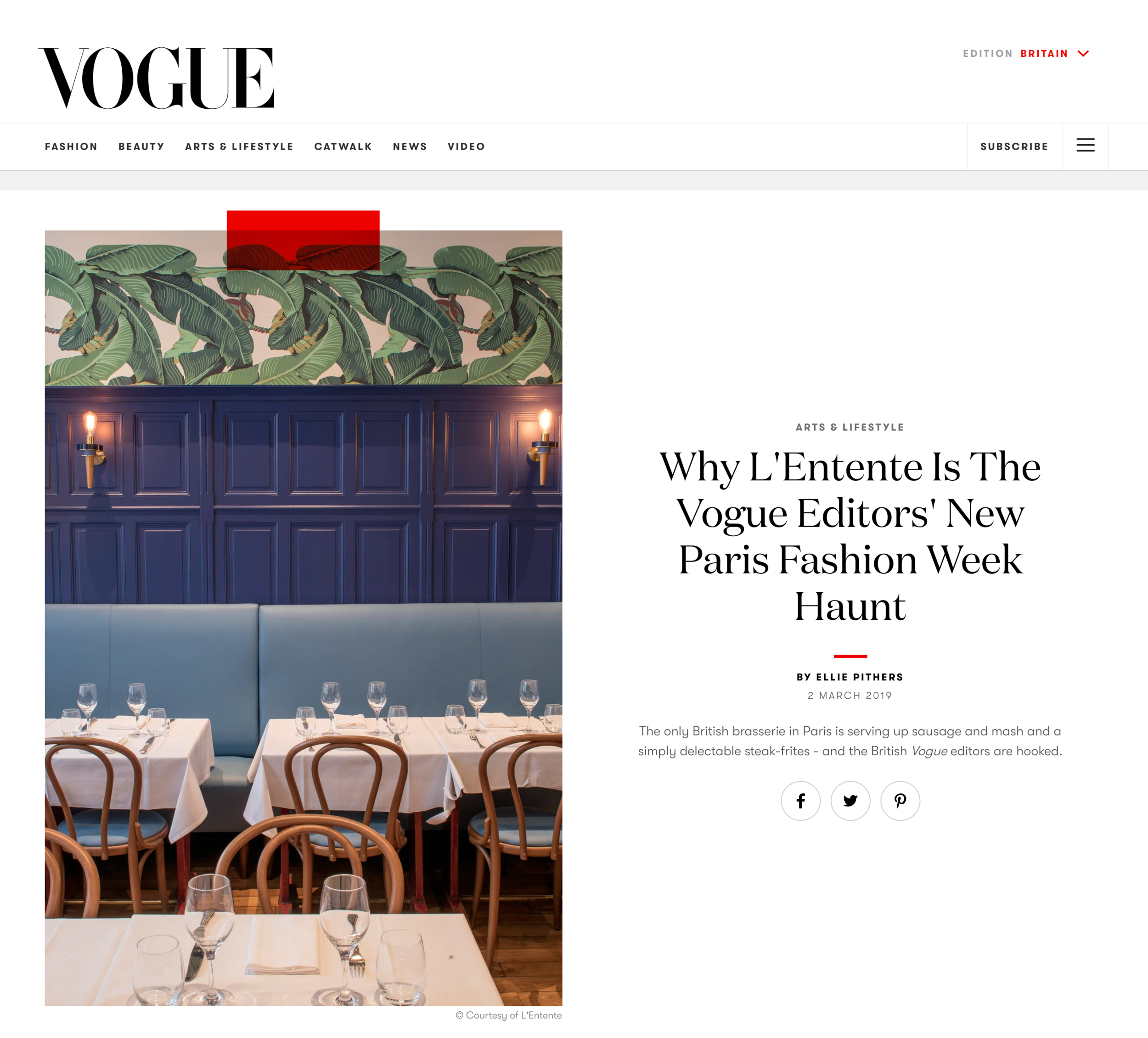 Why L'Entente Is The Vogue Editors' New Paris Fashion Week Haunt