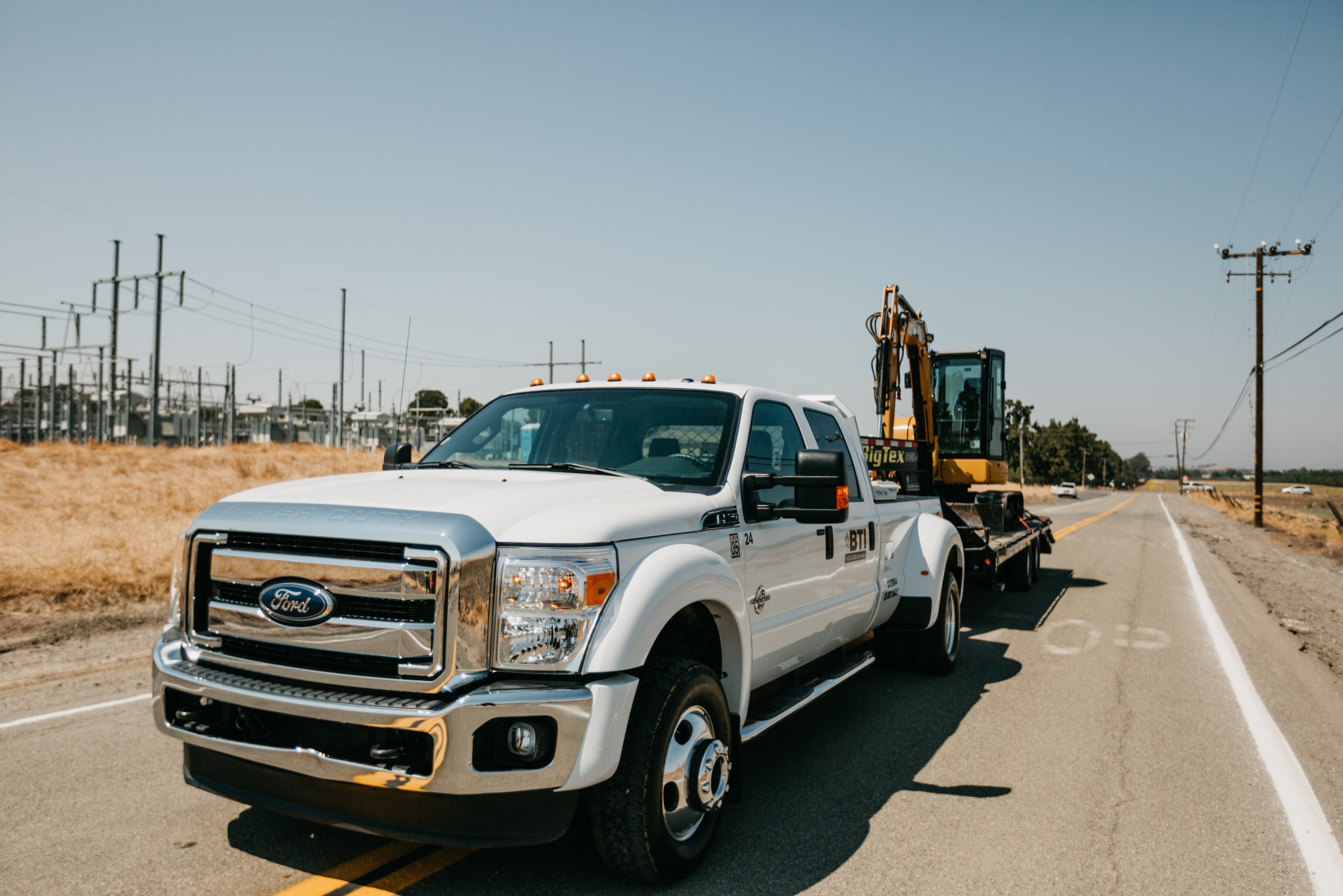 Truck with Backhoe